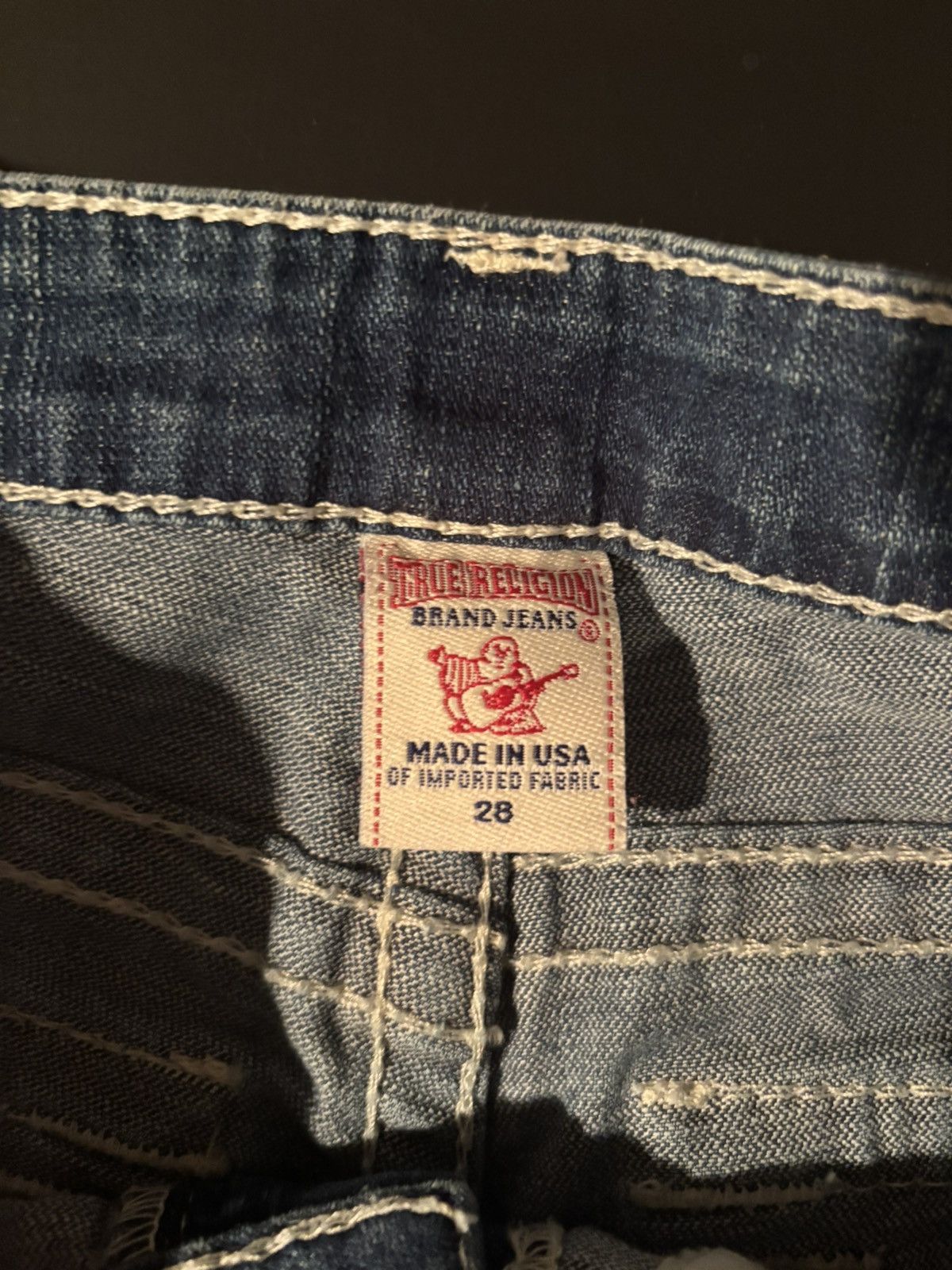 True Religion Rhinestone Detail Y2K True Religion Light Blue Jeans Size 28 Size 28" / US 6 / IT 42 - 6 Thumbnail