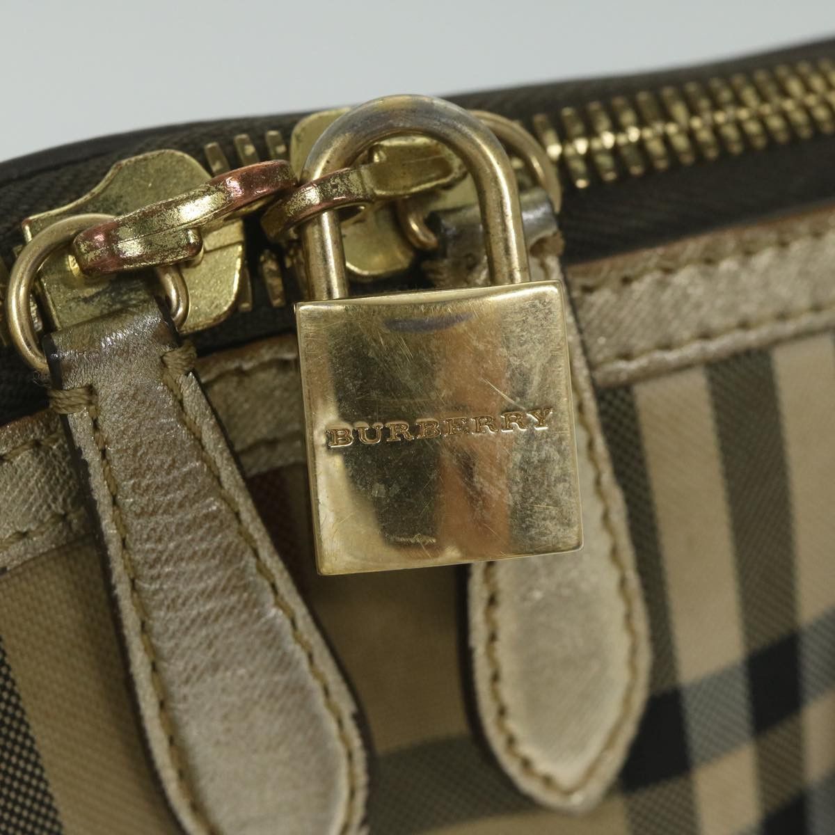 Burberry Burberry Nova Check Hand Bag Nylon Canvas Beige Size ONE SIZE - 10 Thumbnail