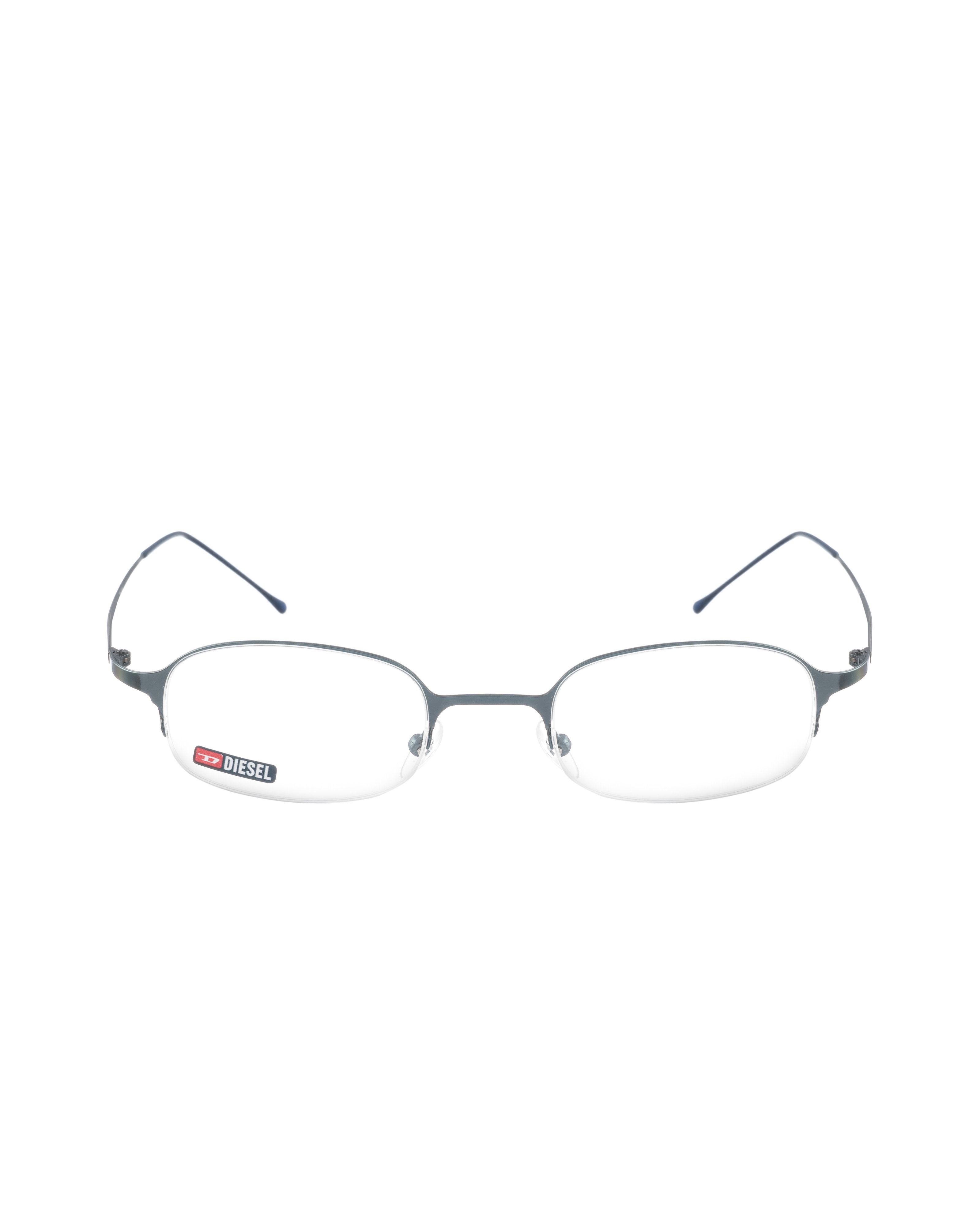 Diesel Diesel 90s Half Rim Oval Blue Metallic Glasses Size ONE SIZE - 1 Thumbnail