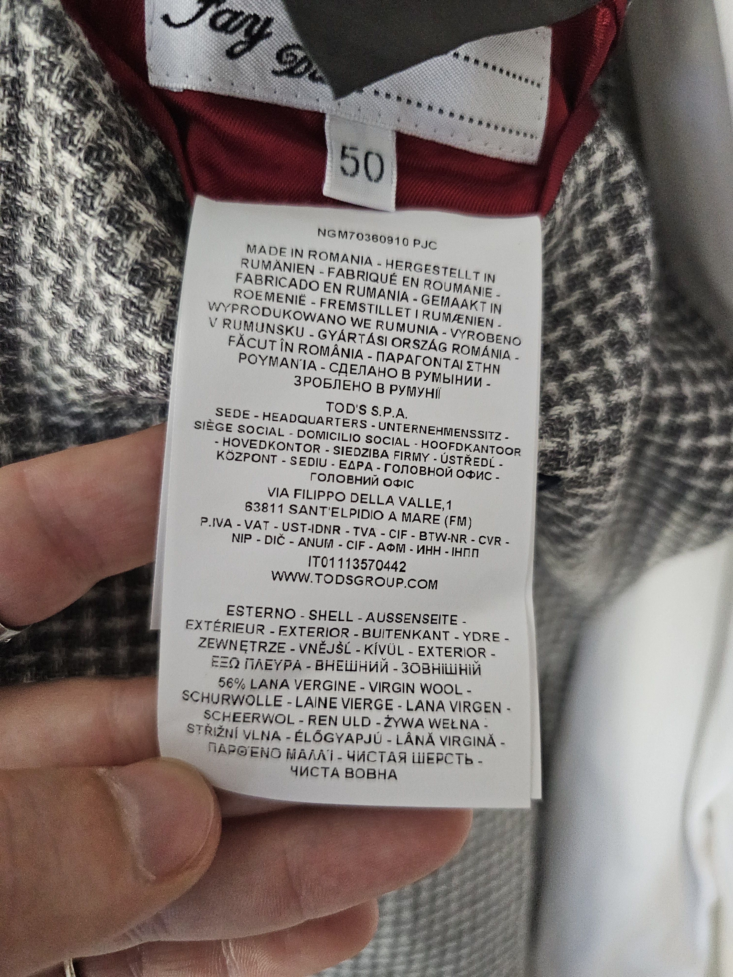 Fay NWT Fay Wool Linen Blazer Unlined Size 50 Gray Size 40R - 11 Thumbnail