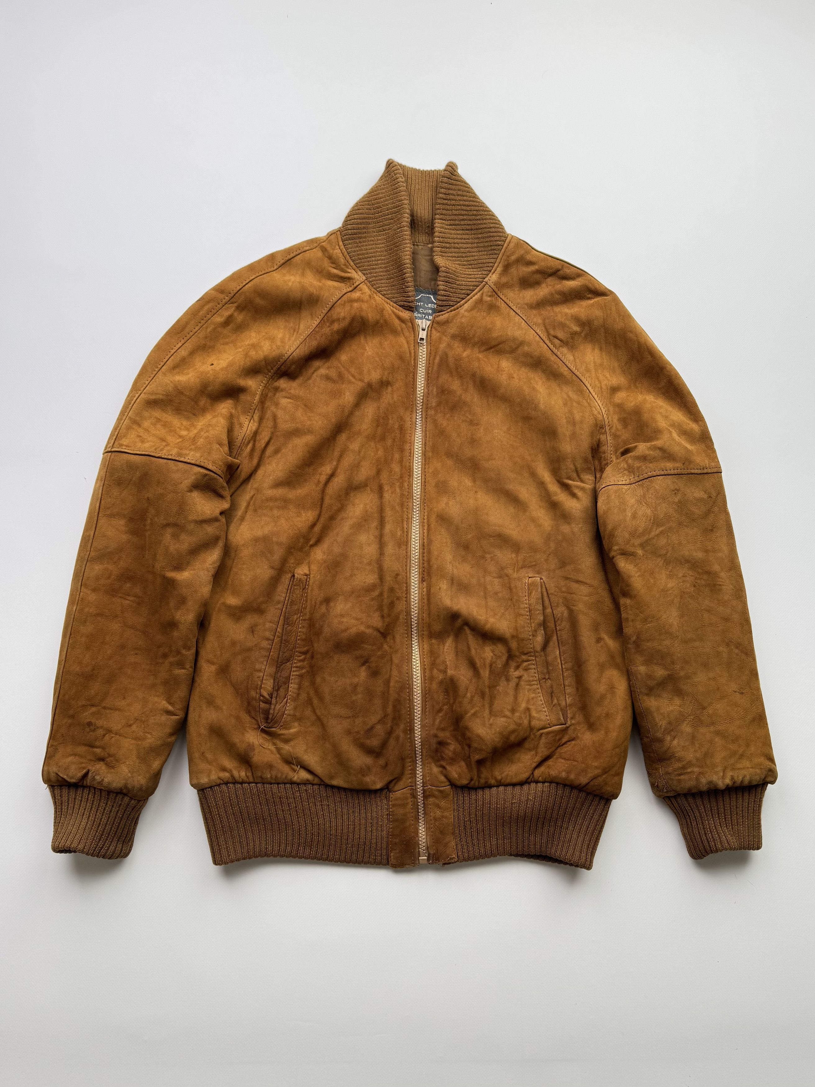 Vintage Vintage Thrashed Leather Bomber Jacket B431(V198)E2 Size US M / EU 48-50 / 2 - 1 Thumbnail