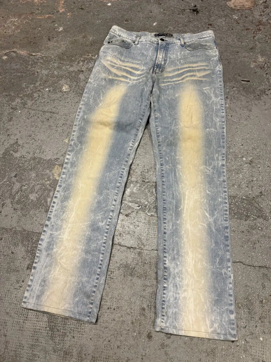 Roberto Cavalli AW2003 Cavalli Sun Faded Blue Yellowish Pants Size US 32 / EU 48 - 10 Thumbnail