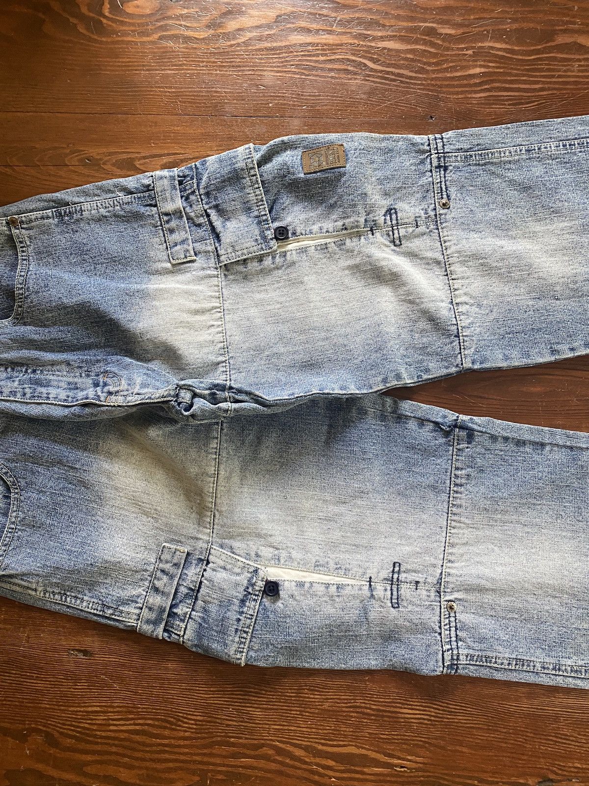 Southpole × Vintage Vintage Y2K’s South Pole Double Knee Cargo Wide Jeans 26x28 Size US 26 / EU 42 - 3 Thumbnail