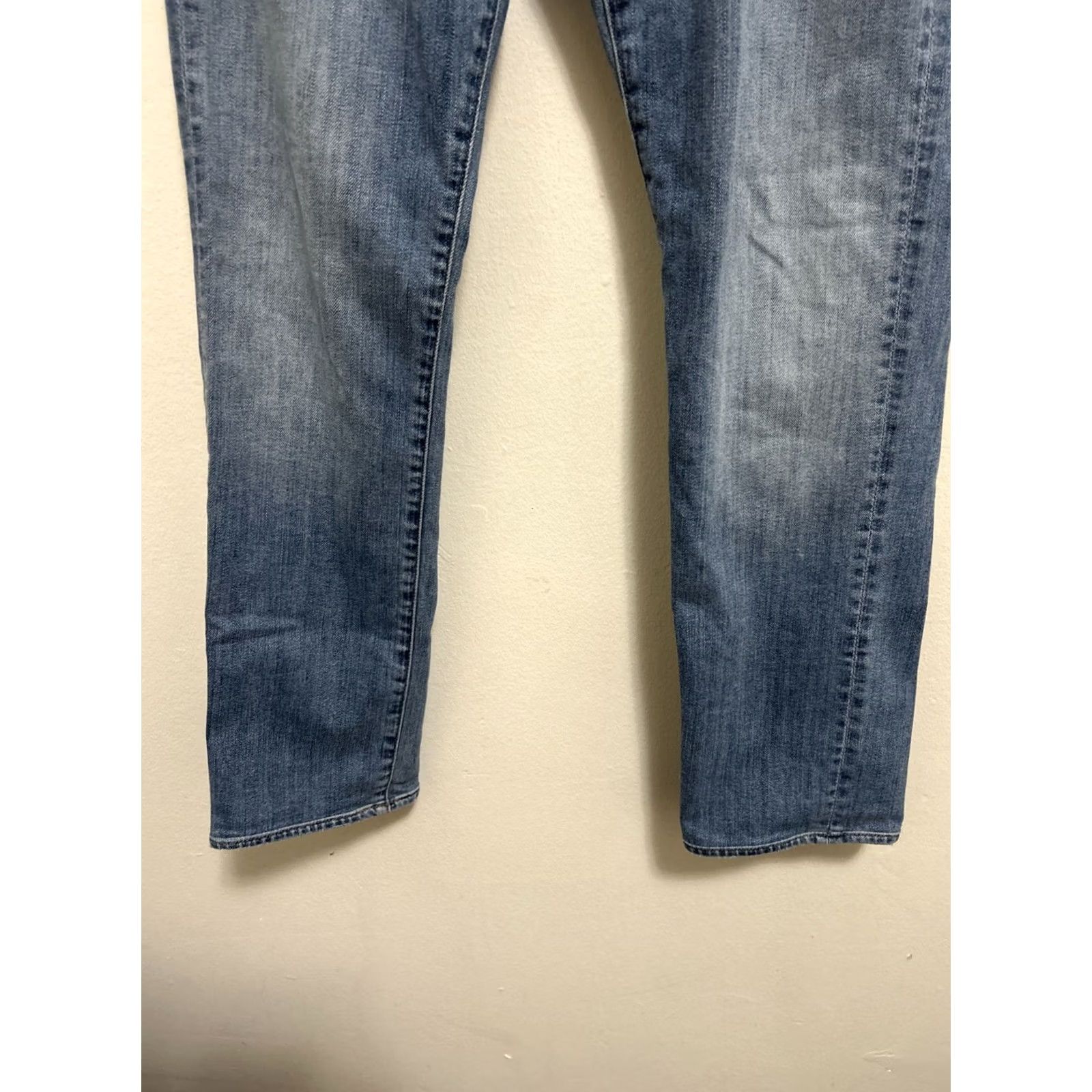 7 For All Mankind 7 For All Mankind Luxe Performance Slimmy Jeans Mens 31x29 Blue Denim Slim Straight Pockets Bit Stretch Regular Fit YKK Rise Mid 10-12in (Blue) mens Size US 31 - 3 Thumbnail