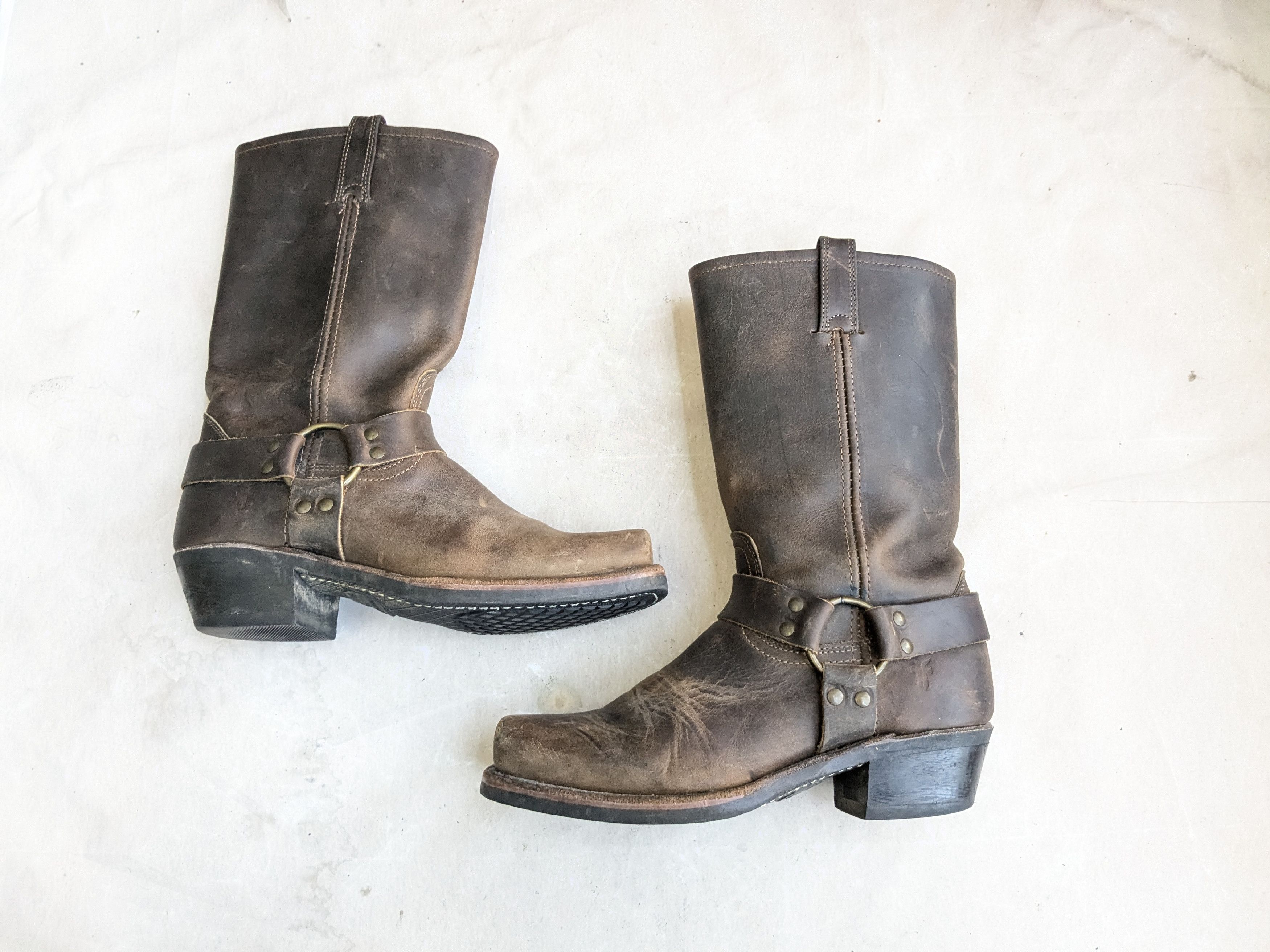 Frye Frye Harness Boots Brown 8 Leather Size US 8 / EU 41 - 1 Thumbnail