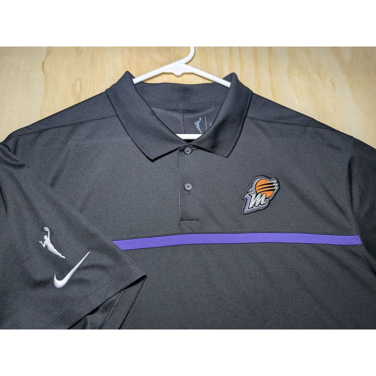Nike Nike Men's XL Phoenix Mercury WNBA Polo Shirt Black Stretch Size US XL / EU 56 / 4 - 4 Thumbnail