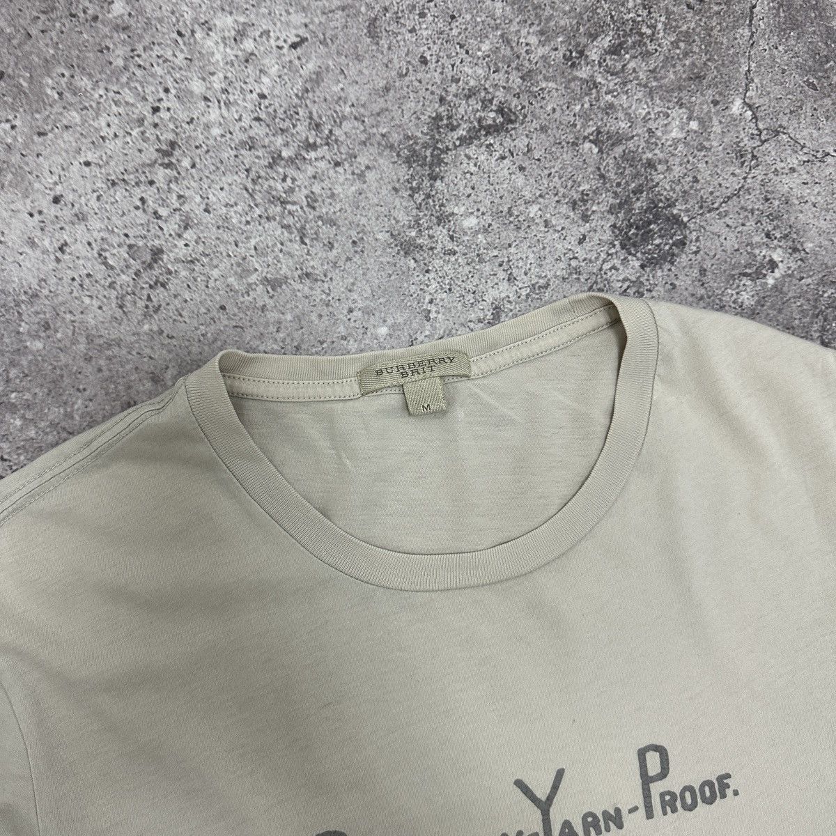 Burberry Vintage 00s Burberry Brit Yarn Proof Gabardine tee y2k og Size US M / EU 48-50 / 2 - 5 Thumbnail