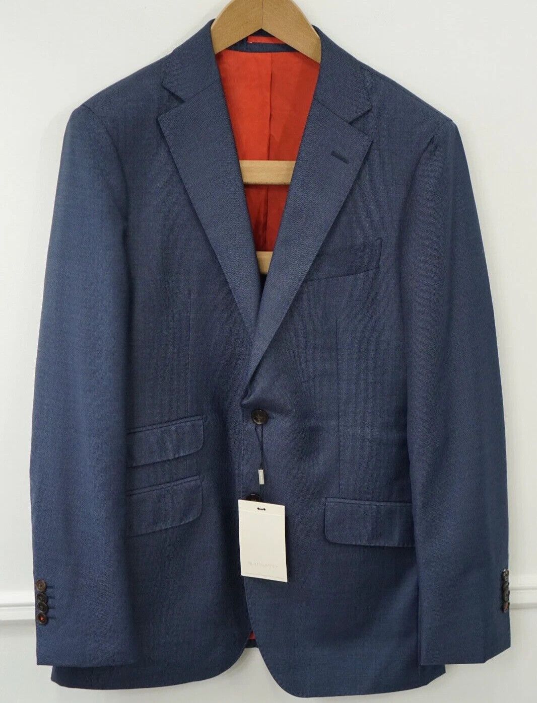 Suitsupply Men Suitsupply Blazer Sienna Ticket Pocket Blue Wool UK/US40 Size 40R - 1 Thumbnail