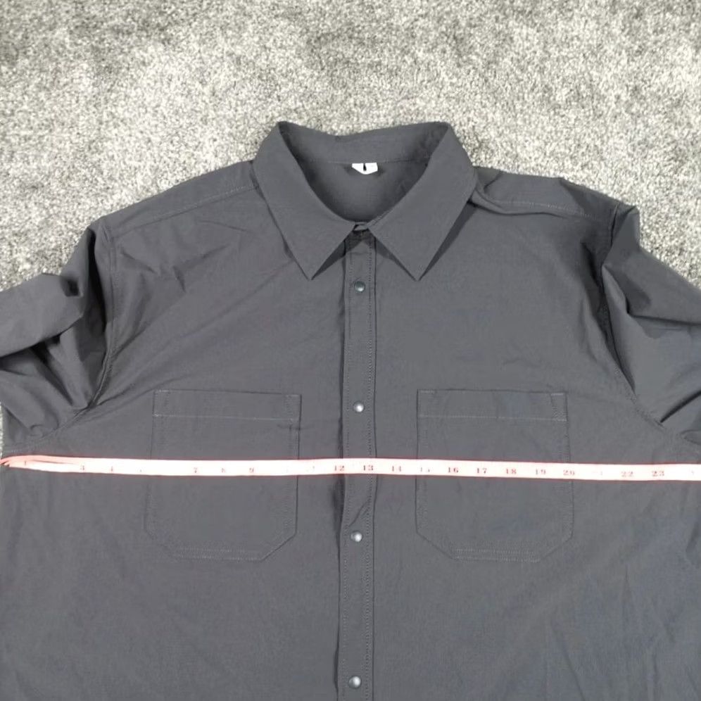 Arket ARKET Shirt Black Size Large Chore Utility Worker Men's Snap Buttons Poly Size US L / EU 52-54 / 3 - 5 Thumbnail