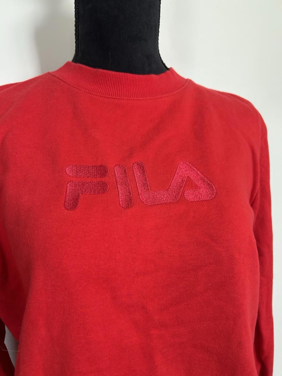 Fila Fila Crewneck Jumper Sweater Red Cotton - Size 12 (008) Size US M / EU 48-50 / 2 - 2 Thumbnail