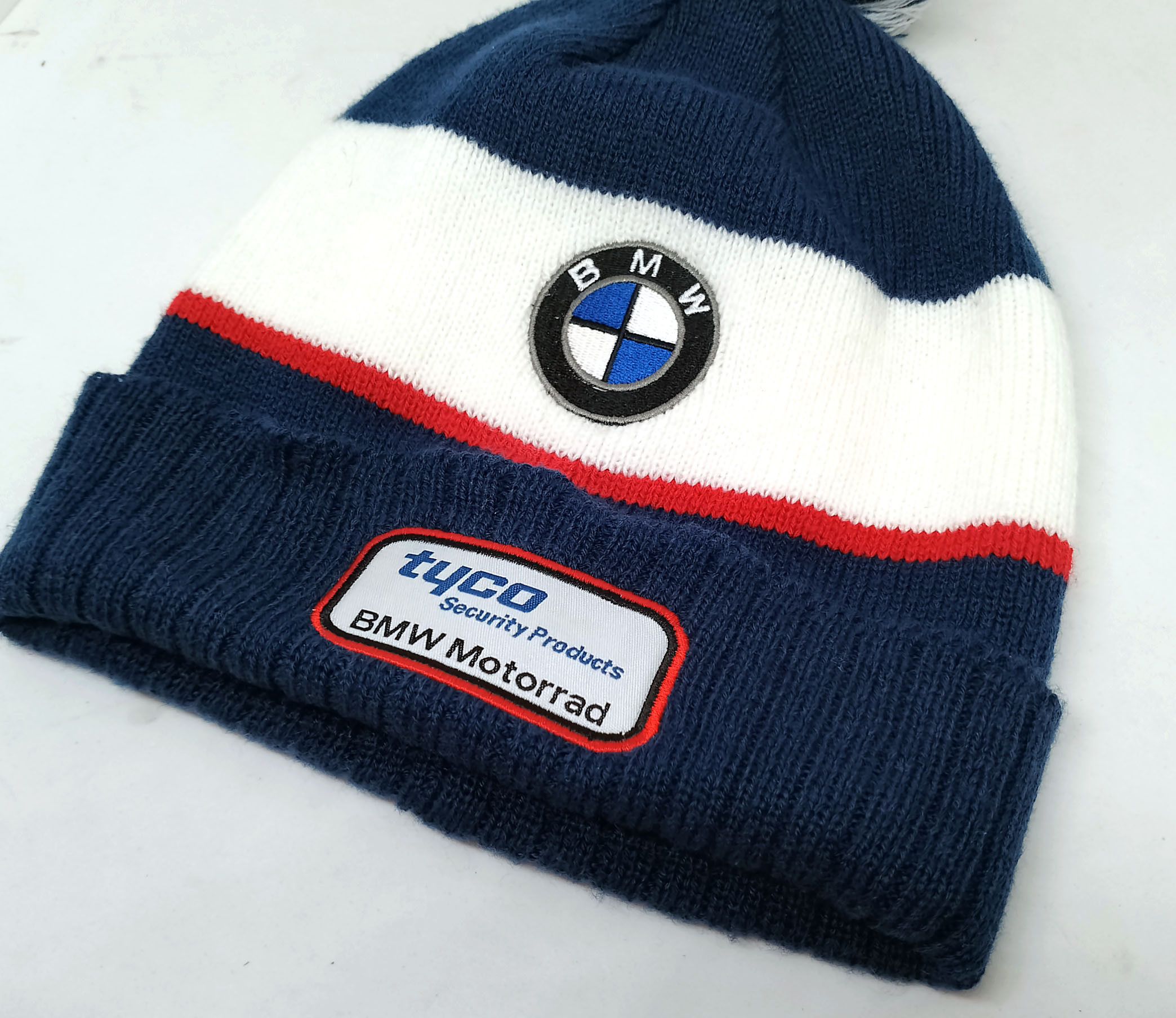 BMW BMW Motorrad Tyco Beanie Knit Hat Blue Red White Size ONE SIZE - 2 Thumbnail