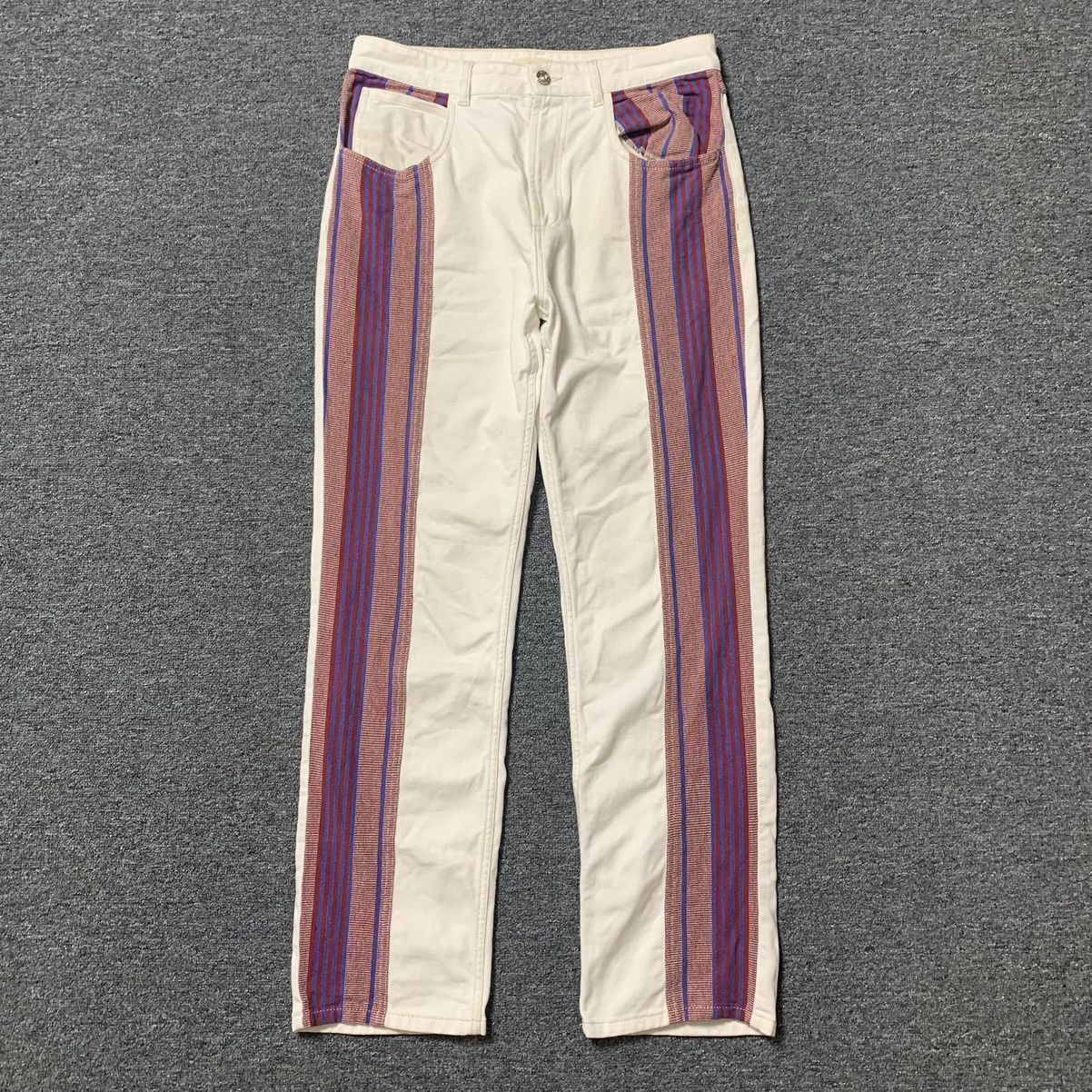 image of Wales Bonner Volta Jazz Pants in White, Men's (Size 34)