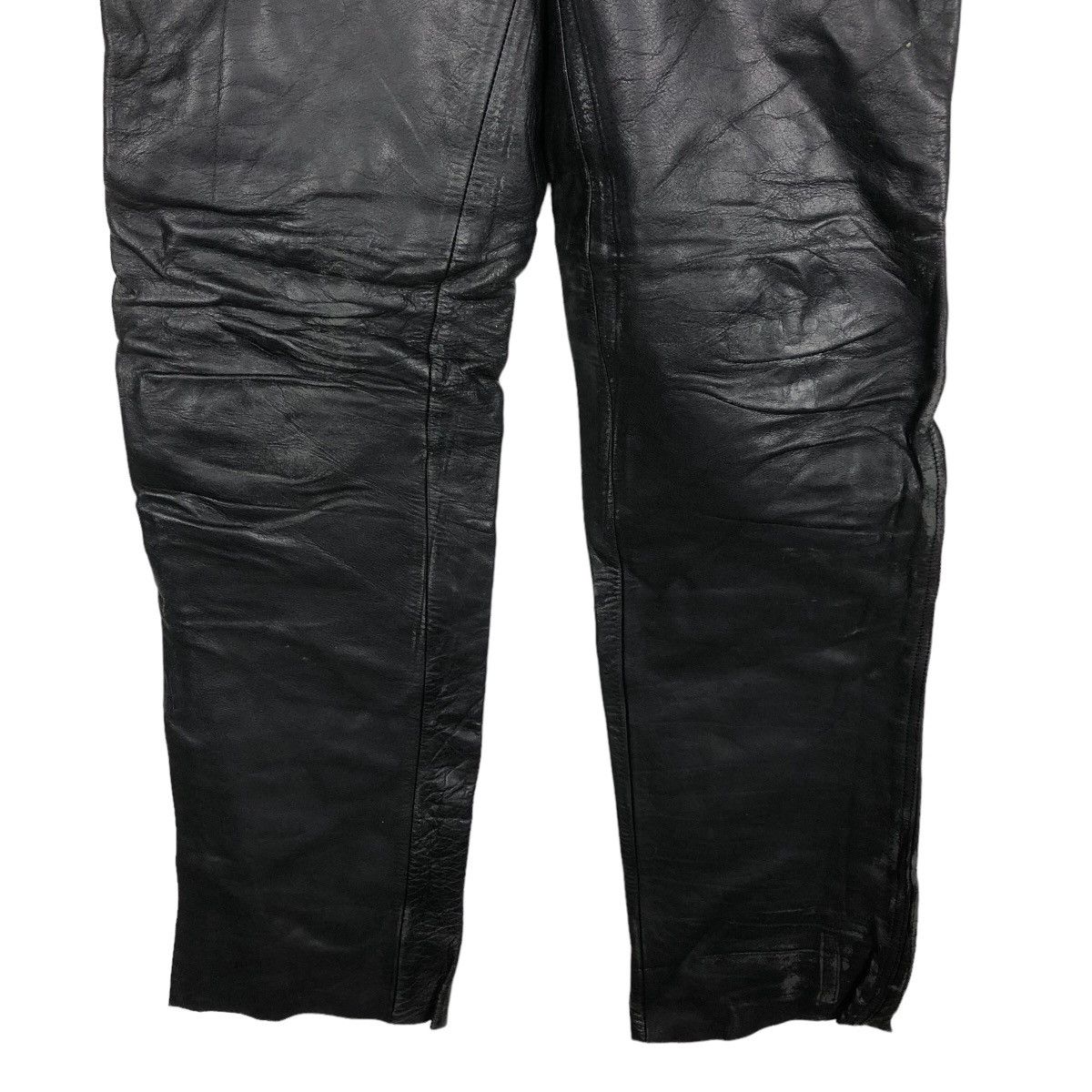 Genuine Leather 🔥Rare Vintage 70’s Genuine Leather Pants Harley Davidson Size US 30 / EU 46 - 4 Thumbnail