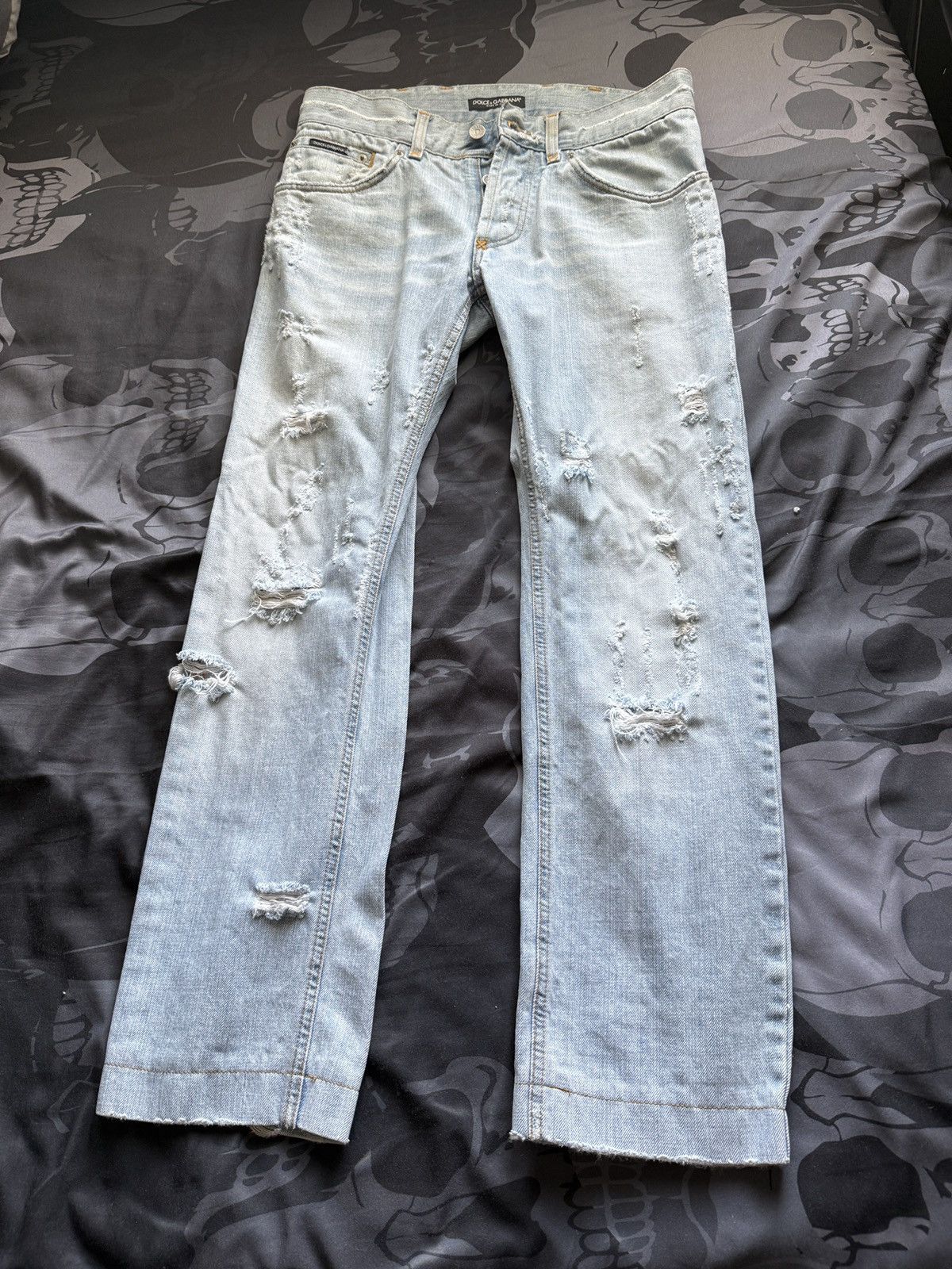 distressed dolce & gabbana jeans
