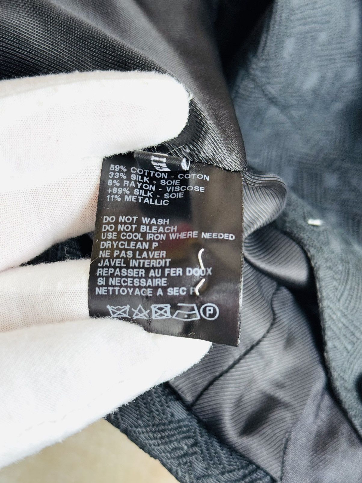 Ann Demeulemeester 2011 Ann Demeulemeester black jacquard blazer w/ placket Size XS / US 0-2 / IT 36-38 - 8 Thumbnail