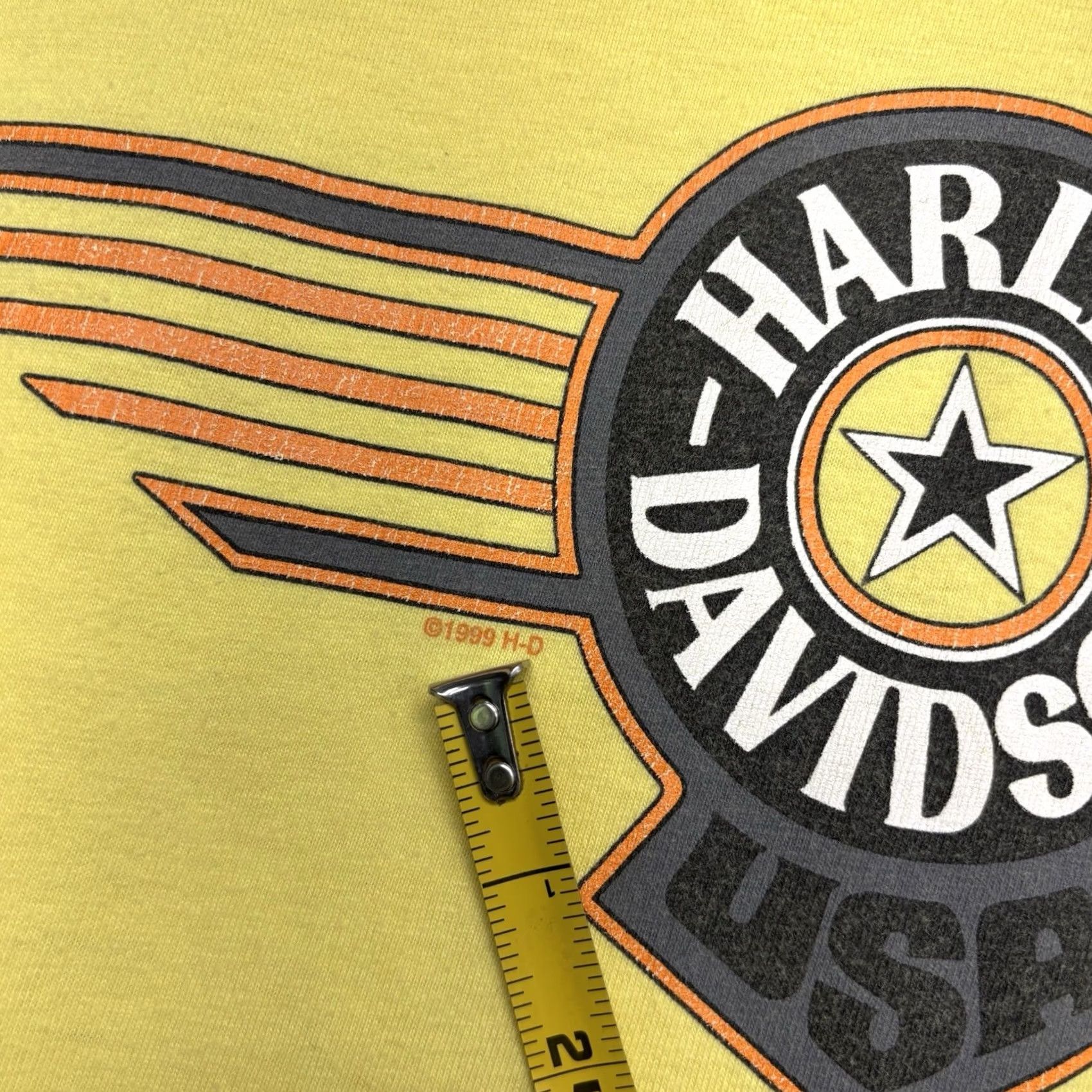Harley Davidson Harley-Davidson Hacienda Aztec Shirt Mens L Yellow 90s Aztec Graphic Vintage Harley-Davidson T-Shirt Mens Large Yellow 2000s Scottsdale AZ Size US L / EU 52-54 / 3 - 6 Thumbnail