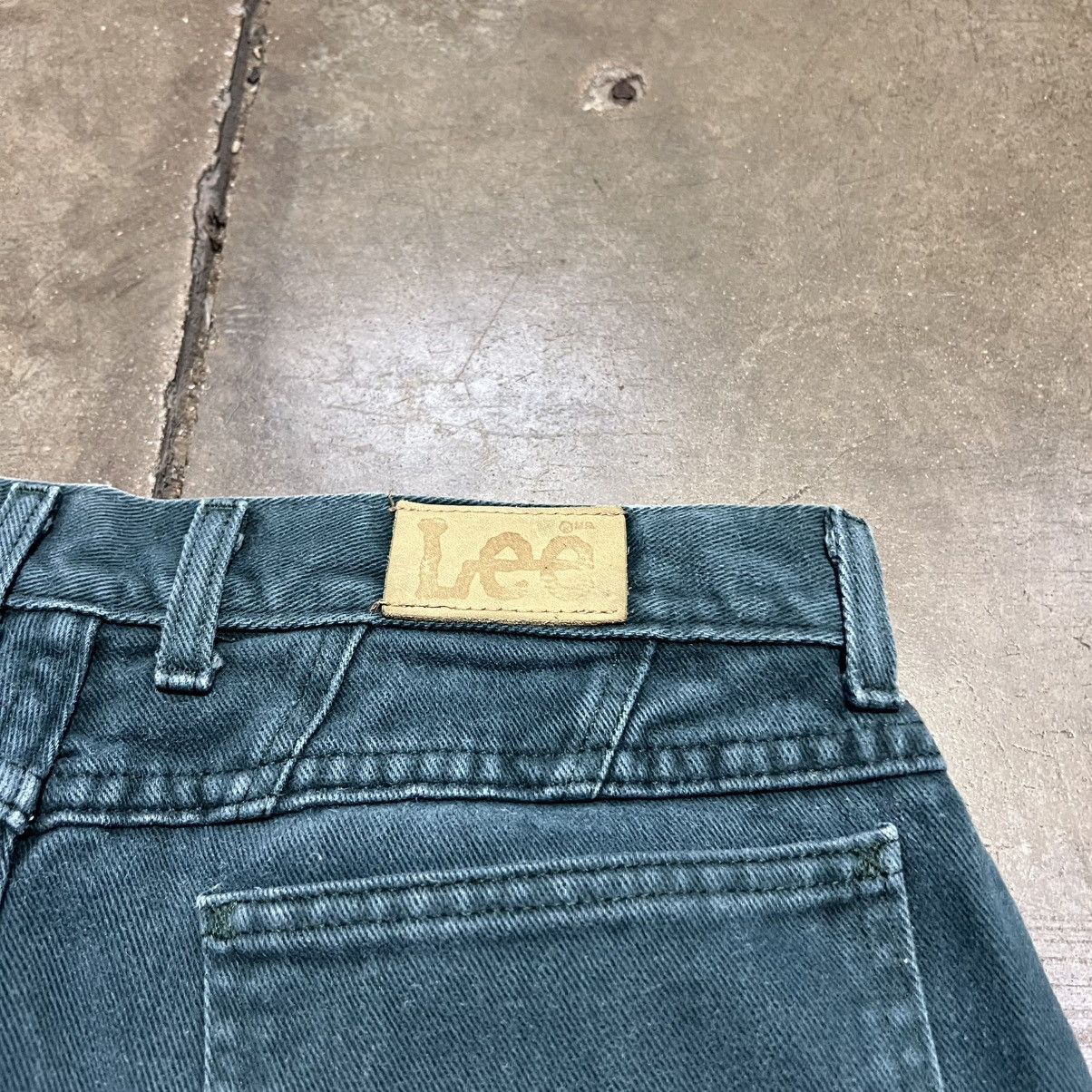 Lee Vintage 90s Lee Denim Jean Shorts Hunter Green Faded Skater Size US 31 - 3 Thumbnail