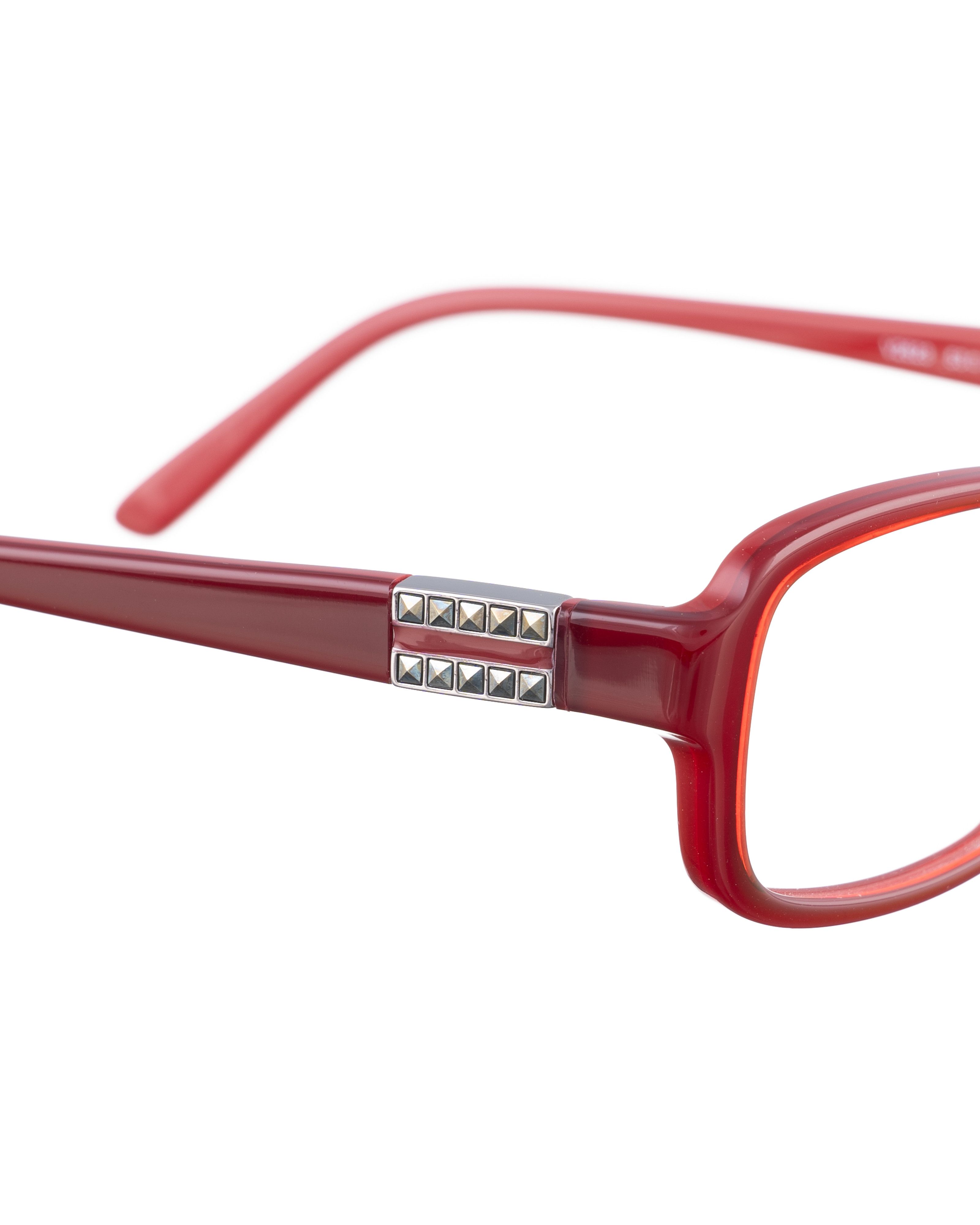 Valentino Valentino 00s Burgundy Glasses with Studs Size ONE SIZE - 1 Thumbnail