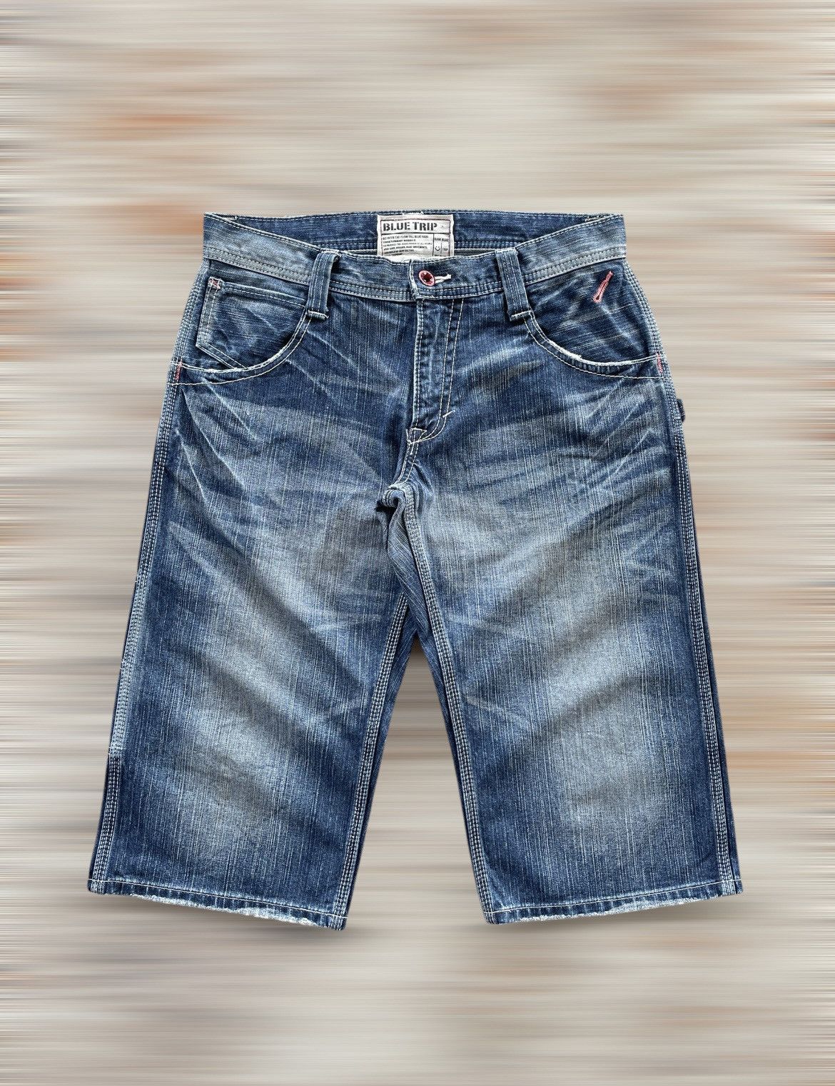 Designer × Edwin × If Six Was Nine EDWIN 503 BLUE TRIP SHORT JEANS Size US 33 - 2 Thumbnail