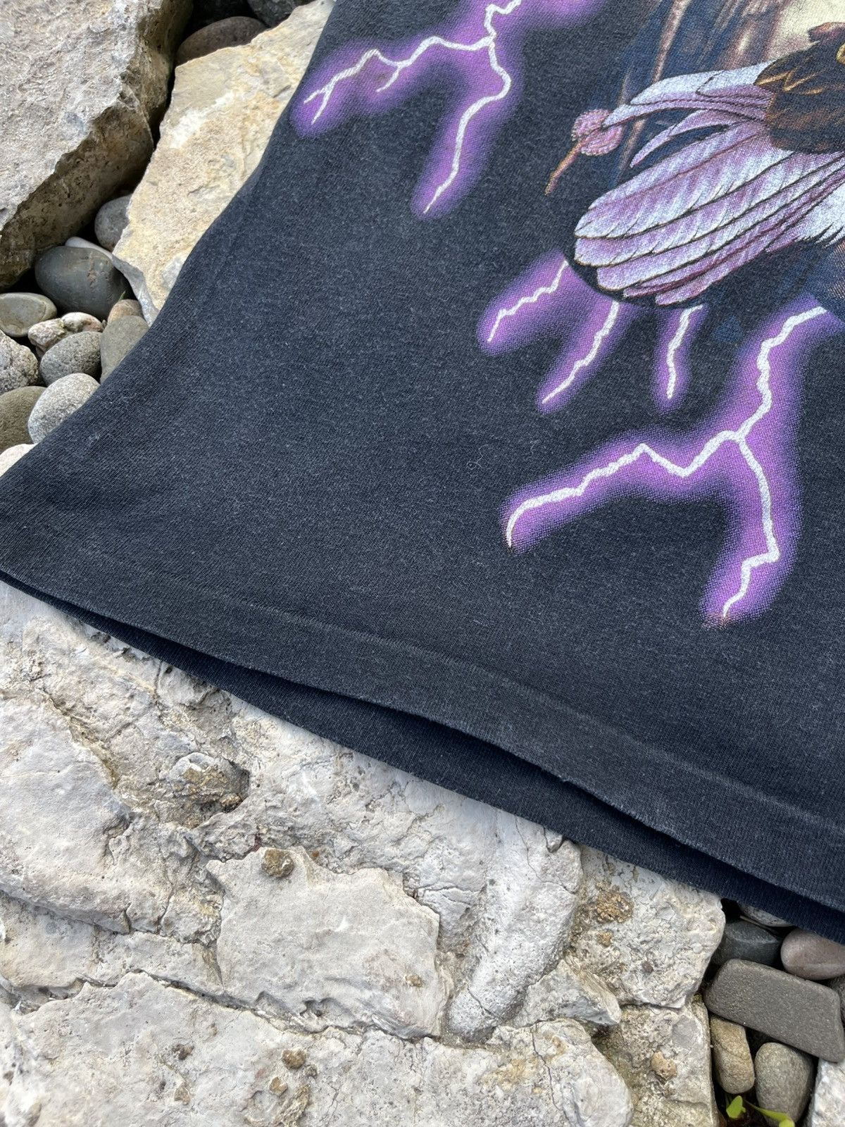 Vintage Vintage USA American Thunder Indian eagle single stitch tee Size US L / EU 52-54 / 3 - 14 Thumbnail