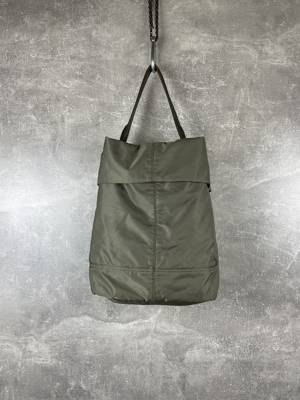 Moncler × Vintage Moncler "à Porter" Green Nylon Convertible Backpack Tote Bag Size ONE SIZE - 9 Thumbnail