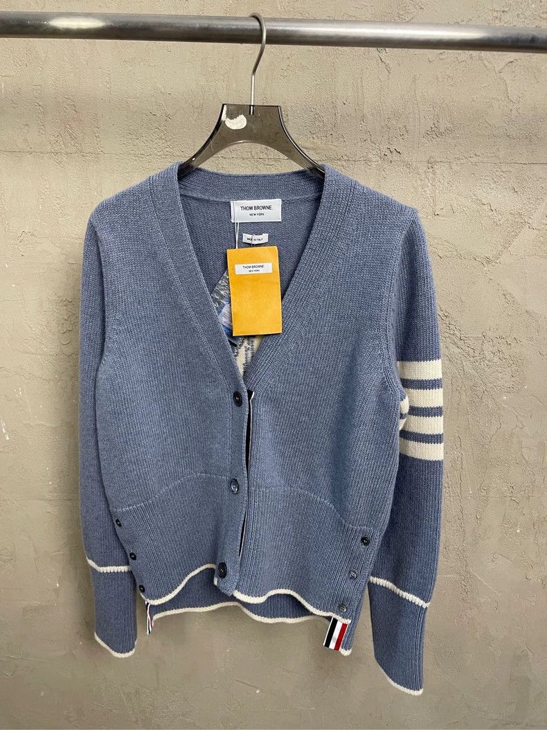 Thom Browne Thom Browne Smog blue sailboat four stripe wool sweater Size XS / US 0-2 / IT 36-38 - 3 Thumbnail