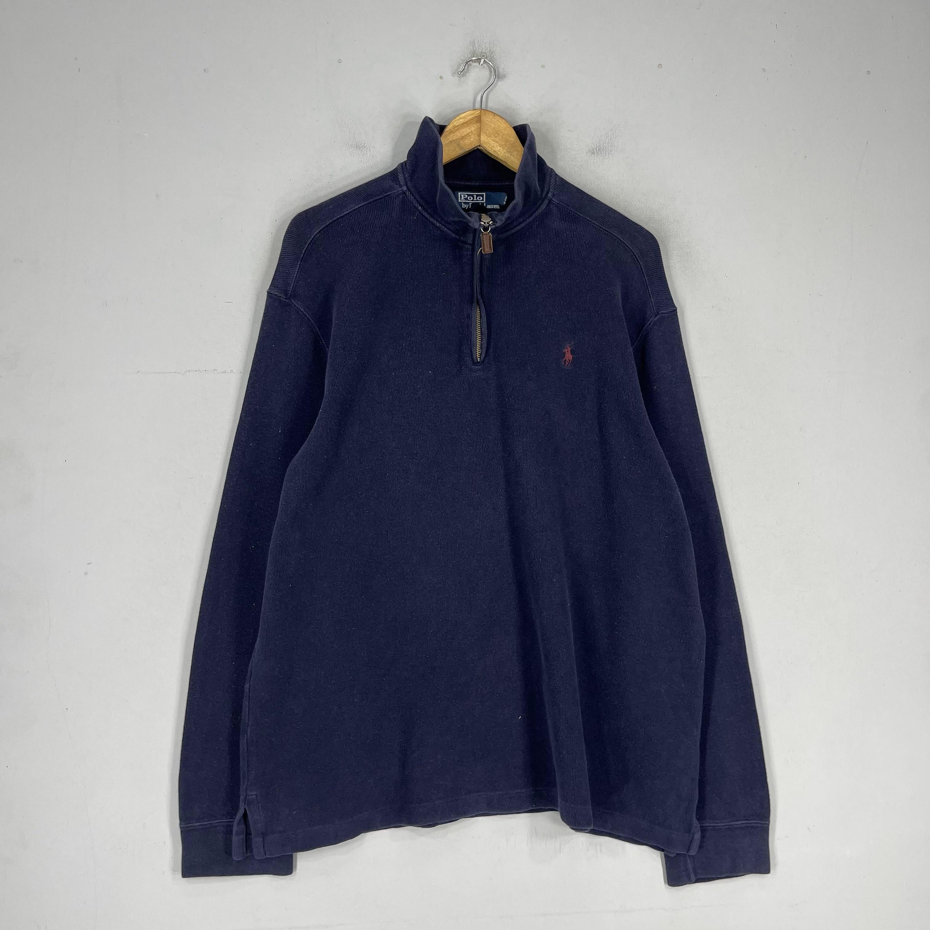 Polo Ralph Lauren Vintage 90's POLO RALPH LAUREN Half Zipper Sweatshirt Size US XL / EU 56 / 4 - 3 Thumbnail