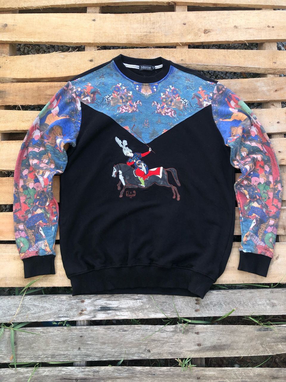 Designer MEHTIN by Mehdi Nouri Big Logo Sweatshirt Size US L / EU 52-54 / 3 - 1 Thumbnail