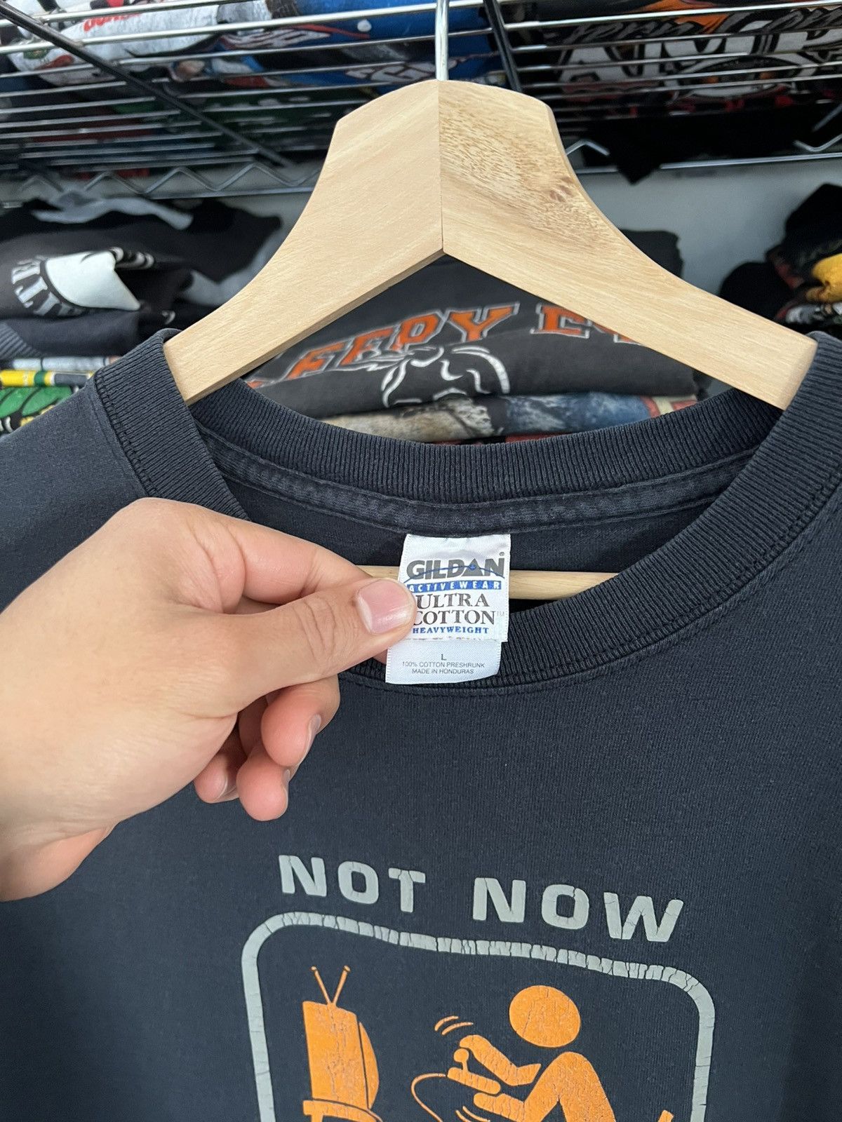 Vintage 90s Not Now I’m Busy Videogames Funny Souvenir Tee Size US L / EU 52-54 / 3 - 3 Thumbnail