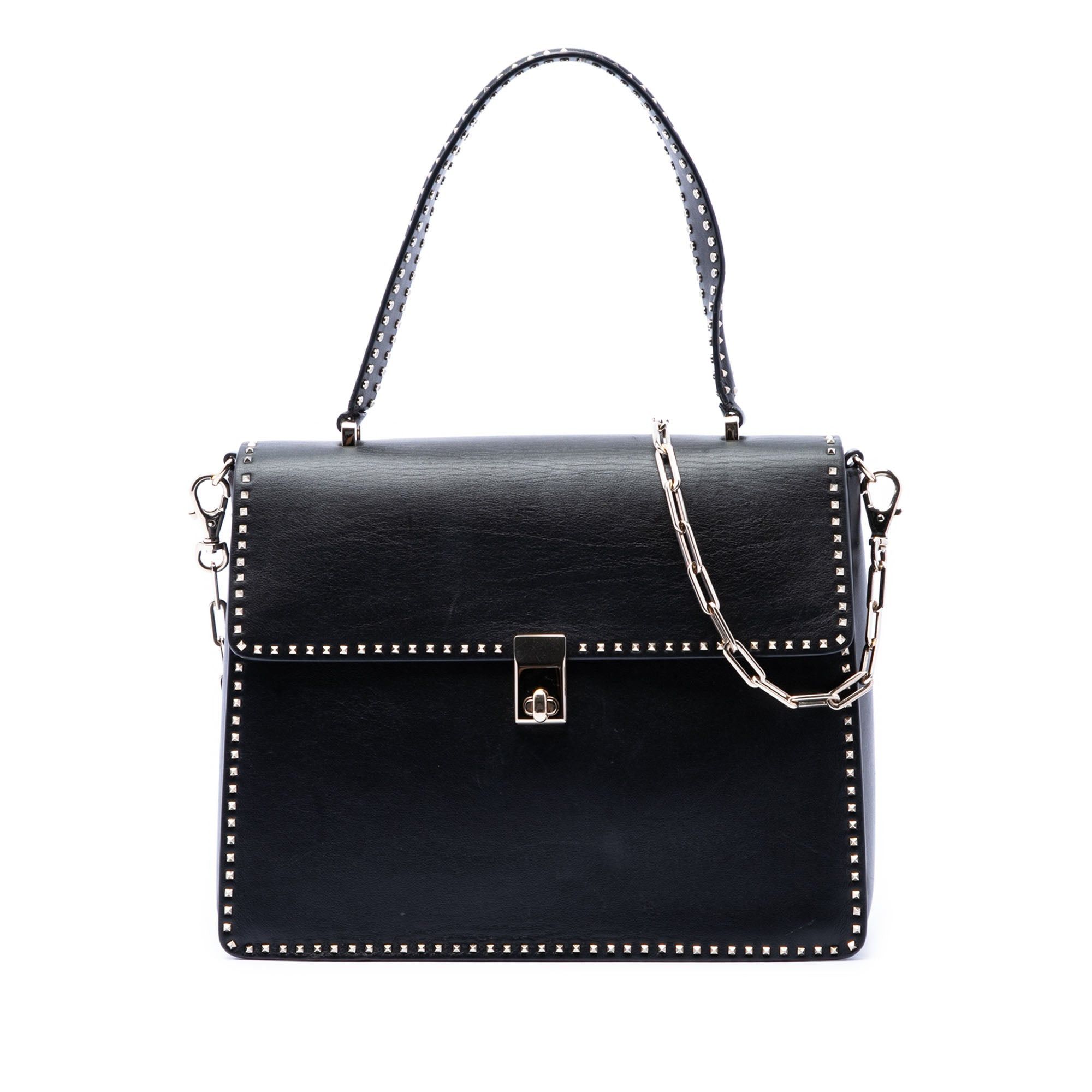 Valentino Leather Rockstud Top Handle Bag Size ONE SIZE - 1 Thumbnail