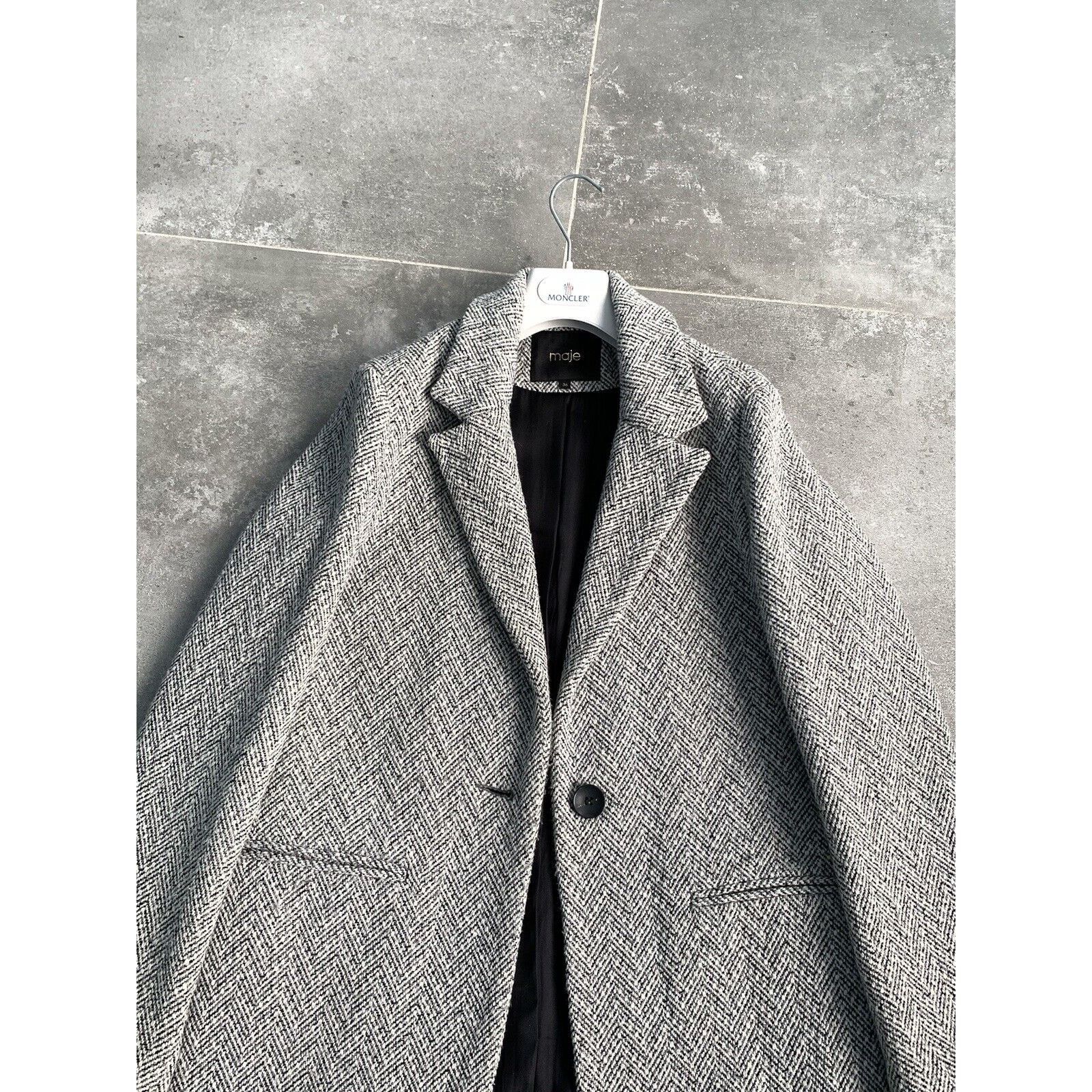Designer × Maje Women's MAJE Wool Trench Coat Jacket EU 36 UK 8 US 4 IT 40 S Size S / US 4 / IT 40 - 2 Thumbnail
