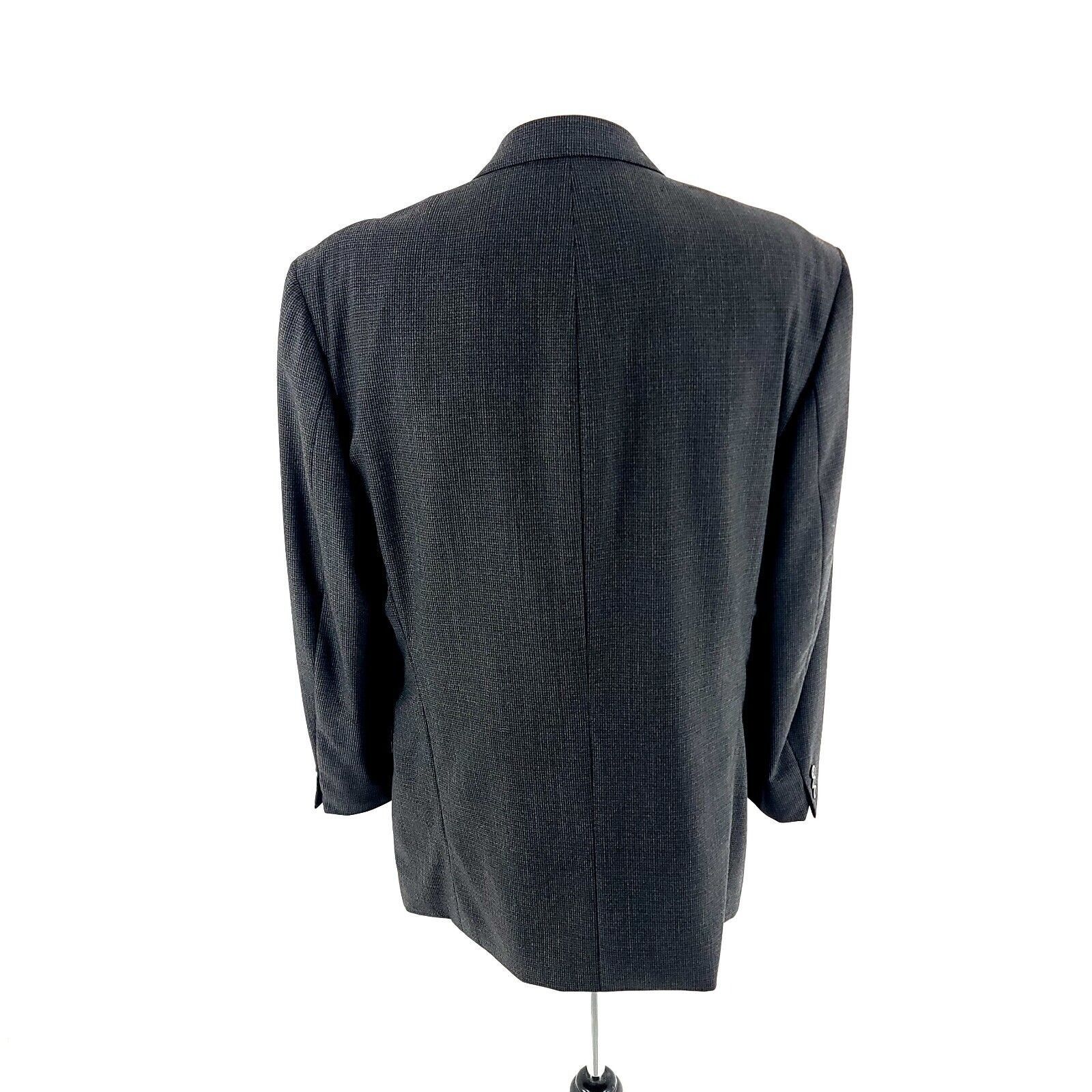 Bachrach Bachrach Worsted Wool Double Breasted Blazer Gray Green Blac Size 42R - 5 Thumbnail