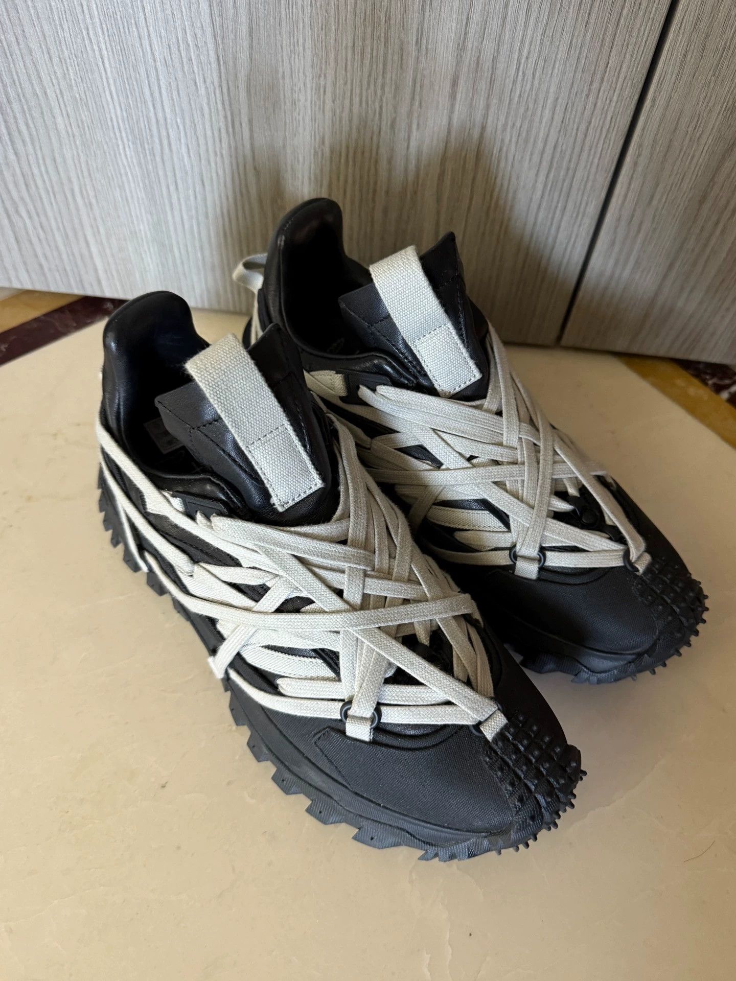 Rick Owens Rick Owens x Moncler collaboration Crazy Lace-up Shoes Size US 7 / EU 40 - 2 Thumbnail