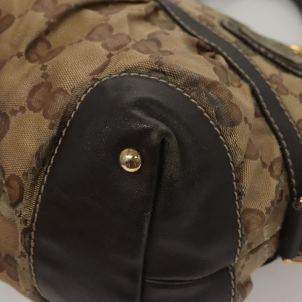 Gucci GUCCI GG Crystal Hand Bag Coated Canvas Beige Gold Size ONE SIZE - 13 Thumbnail