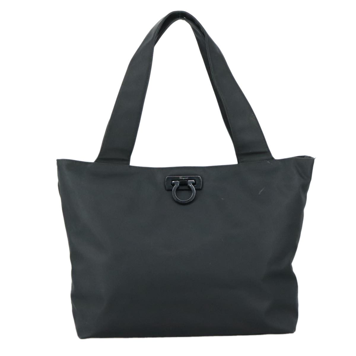 Salvatore Ferragamo Gancini Black Synthetic Tote Bag (Pre-Owned) Size ONE SIZE - 1 Thumbnail