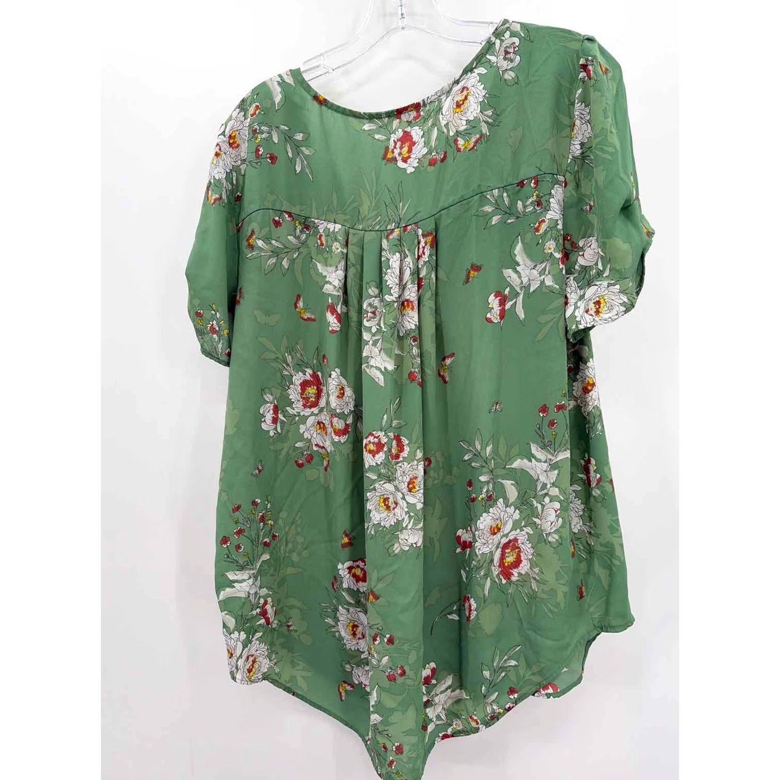 Vintage DR2 Floral Blouse Green Size XL Pre-Owned Size XL / US 12-14 / IT 48-50 - 2 Thumbnail
