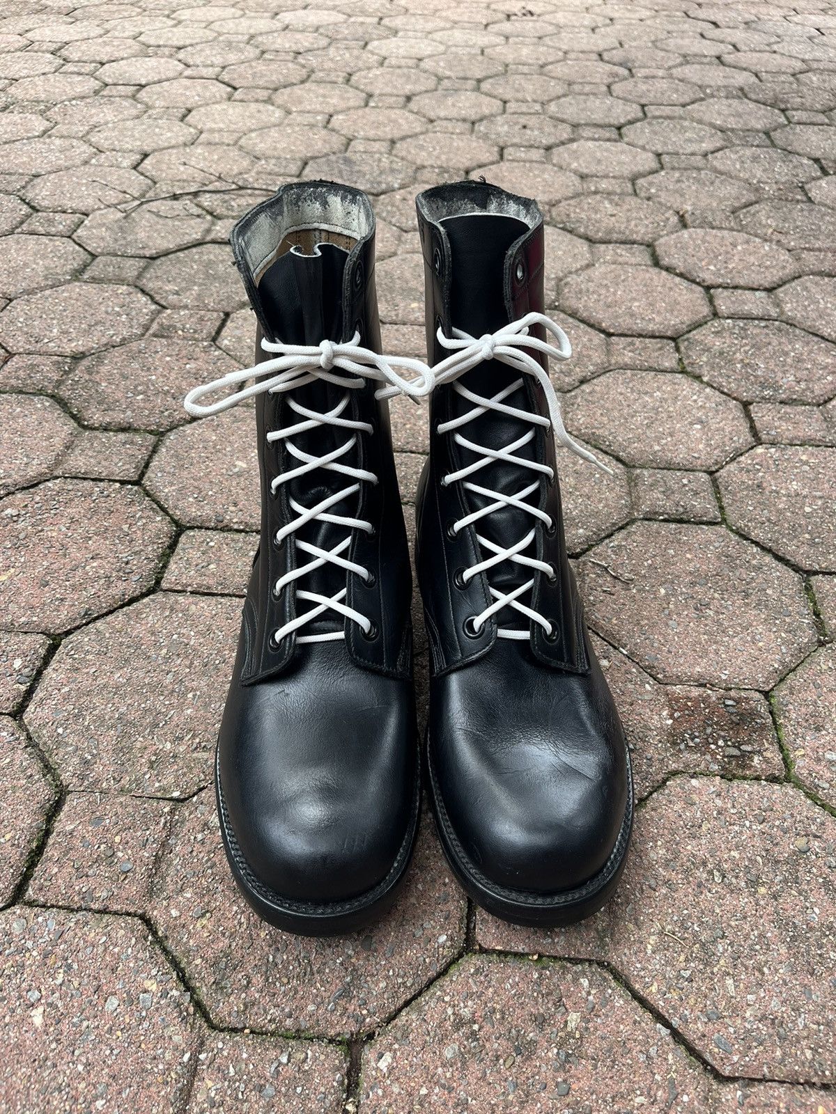 Genuine Leather × Vintage Vintage Rare Genuine Leather 1970s Combat Boots Size US 11 / EU 44 - 3 Thumbnail