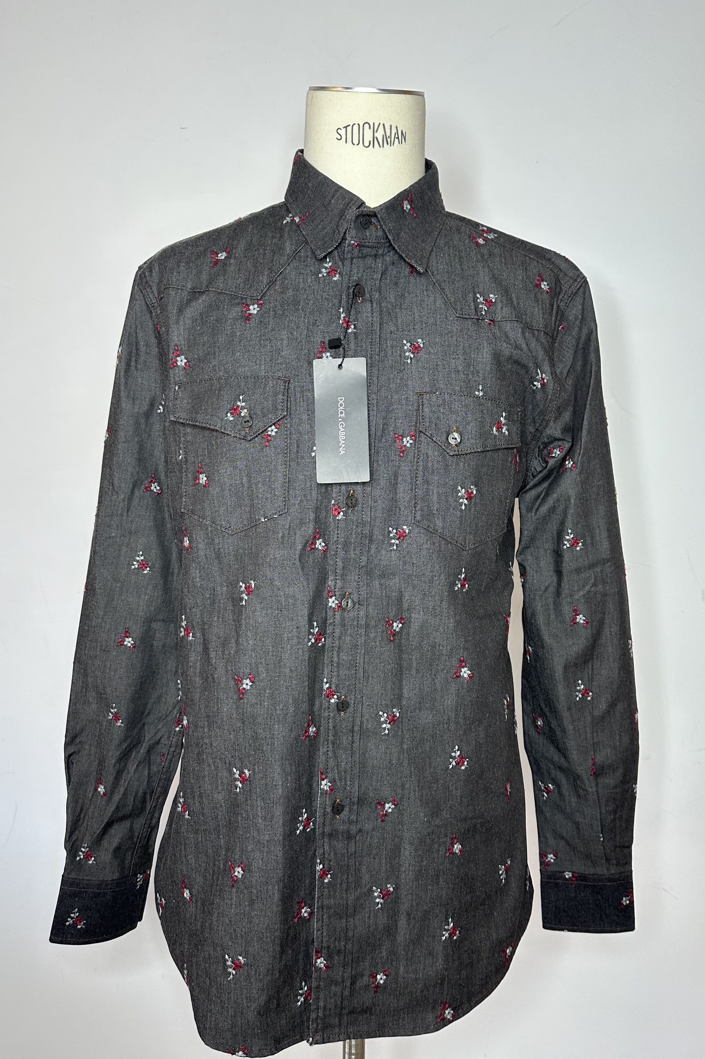 image of Dolce Gabbana Dolce&gabbana Shirt Heavy Logo 286 in Grey, Men's (Size Medium)