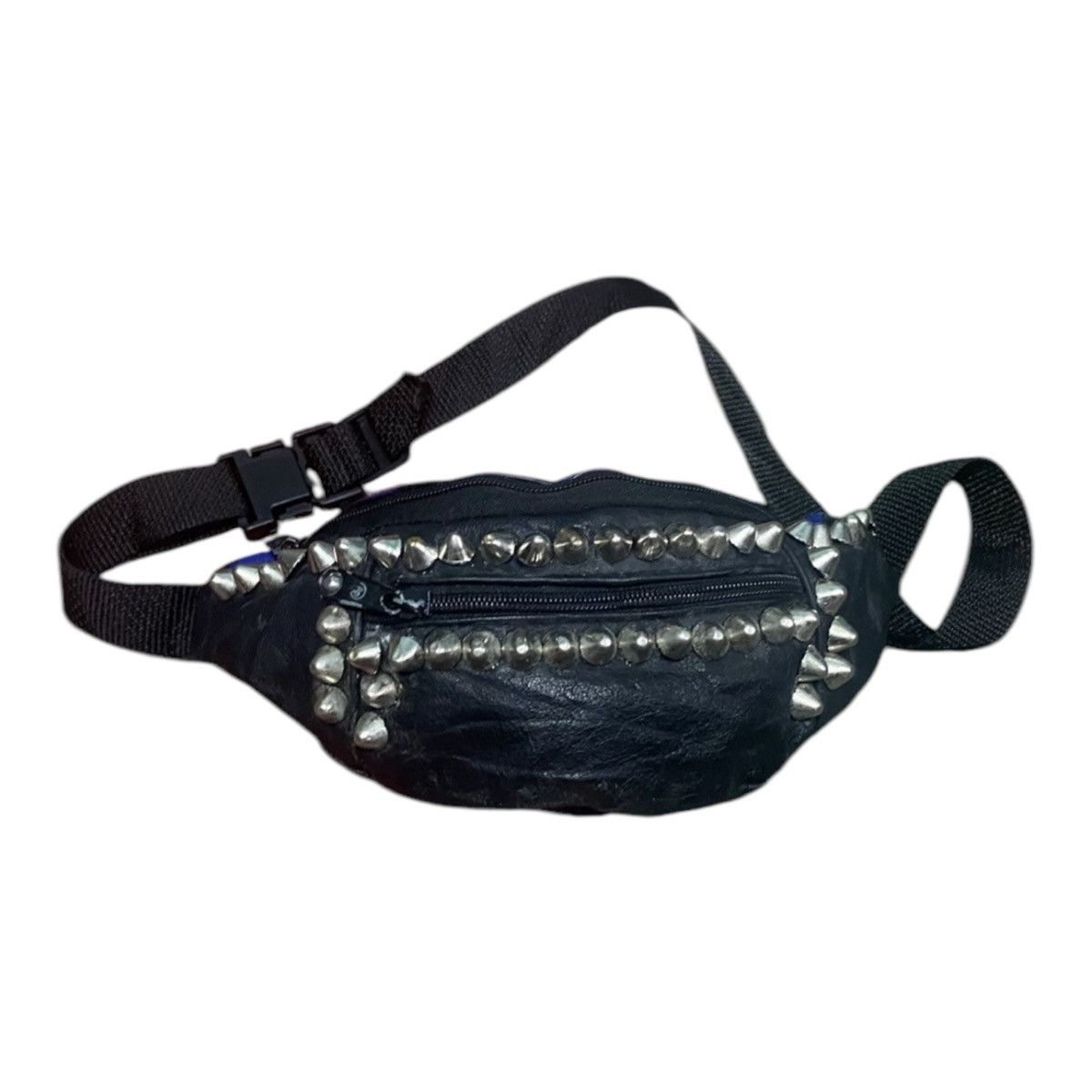 Handmade 💥PUNK DESIGN POUCH BAG LEATHER STUDDED Size ONE SIZE - 9 Thumbnail