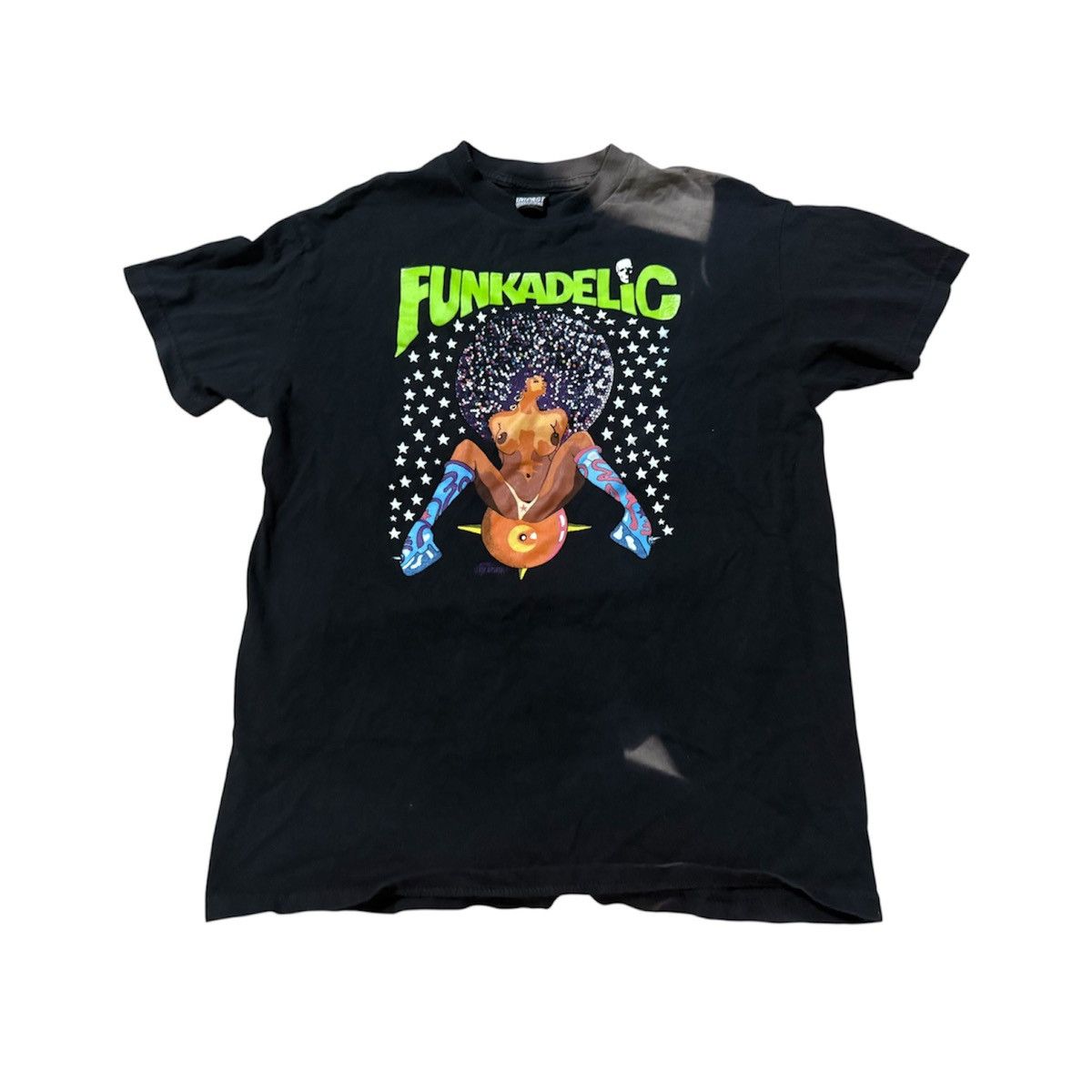 Band Tees Vintage 00s Funkadelic Shirt Sun Fade Y2K Size US M / EU 48-50 / 2 - 1 Thumbnail