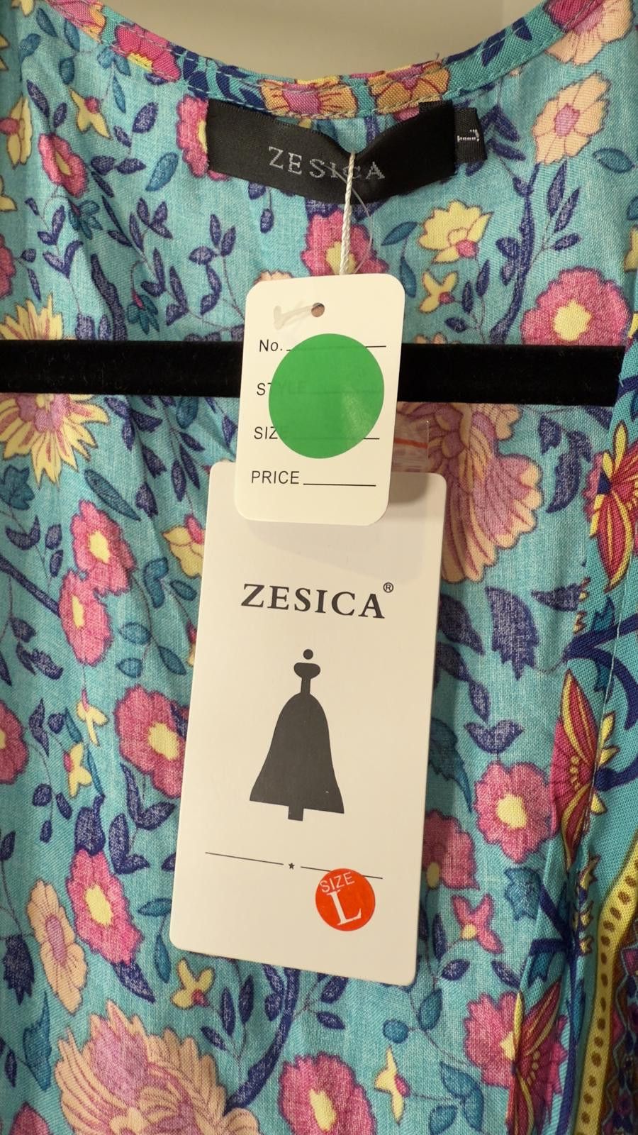 Designer ZESICA Floral Print Wrap Dress size L Size L / US 10 / IT 46 - 3 Thumbnail