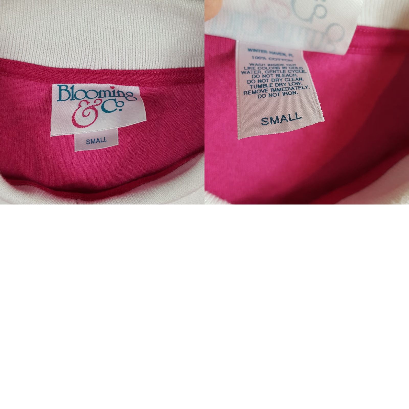Vintage Vintage Blooming & Co Women's T-Shirt Short Sleeve Collared Tee 90s Y2K Preppy Golf Pink Small Size S / US 4 / IT 40 - 8 Thumbnail