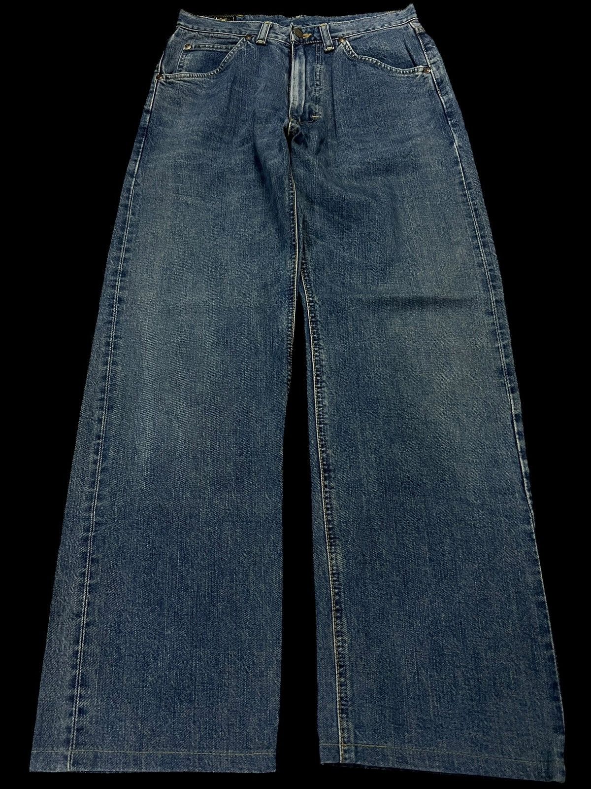 Japanese Brand 💥Baggy💥Vintage Lee Rider Selvedge Zipper Talon Washed Jean Size US 28 / EU 44 - 1 Thumbnail