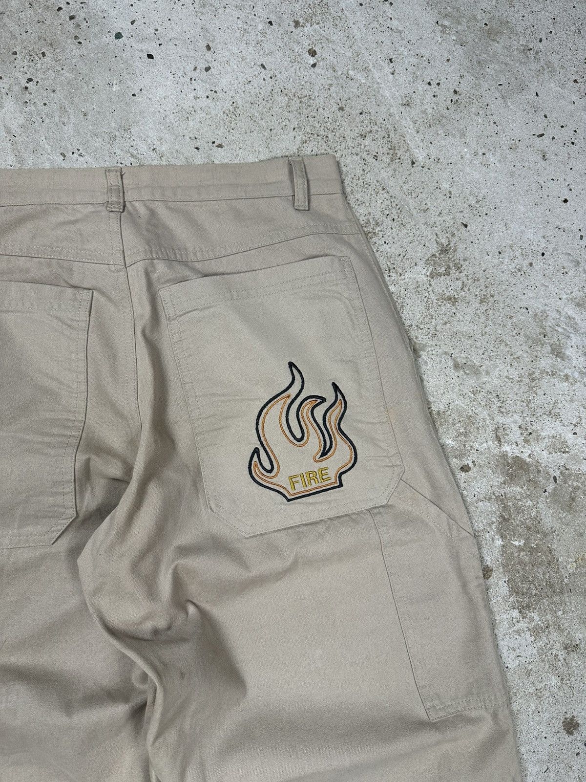 JNCO × Vintage Vintage Y2K Jnco Style Baggy Carpenter Beige Pants Size US 29 - 7 Thumbnail
