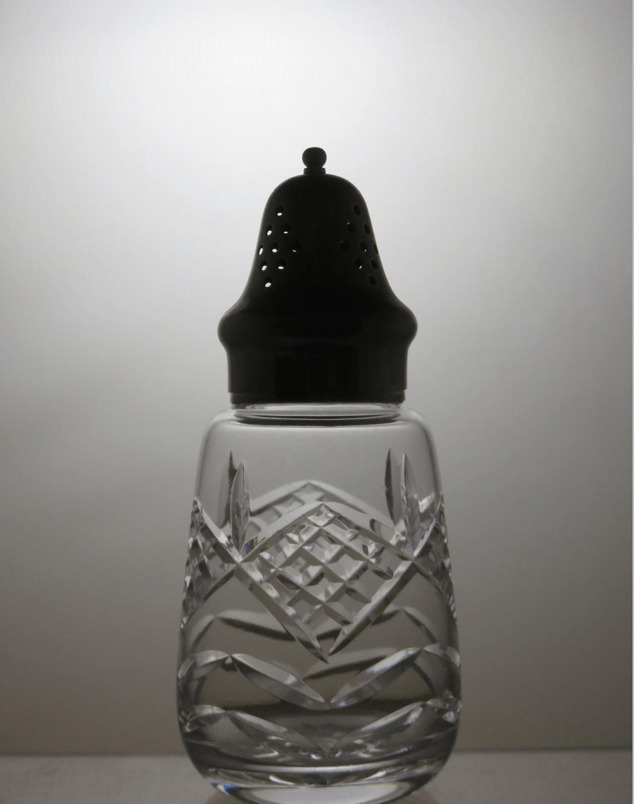 Other Lead Crystal Cut Glass Silver Plated Top Sugar Shaker 6" Size ONE SIZE - 1 Thumbnail