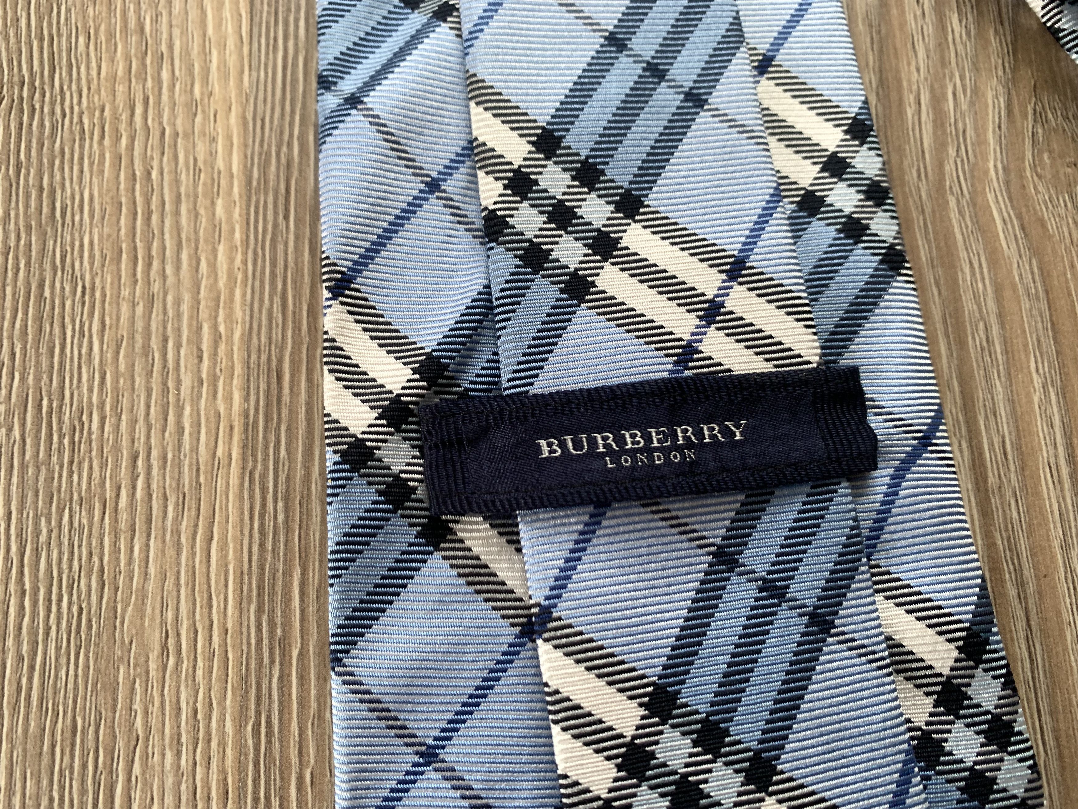 Burberry Burberry Light Blue Pattern Silk Tie Size ONE SIZE - 5 Thumbnail