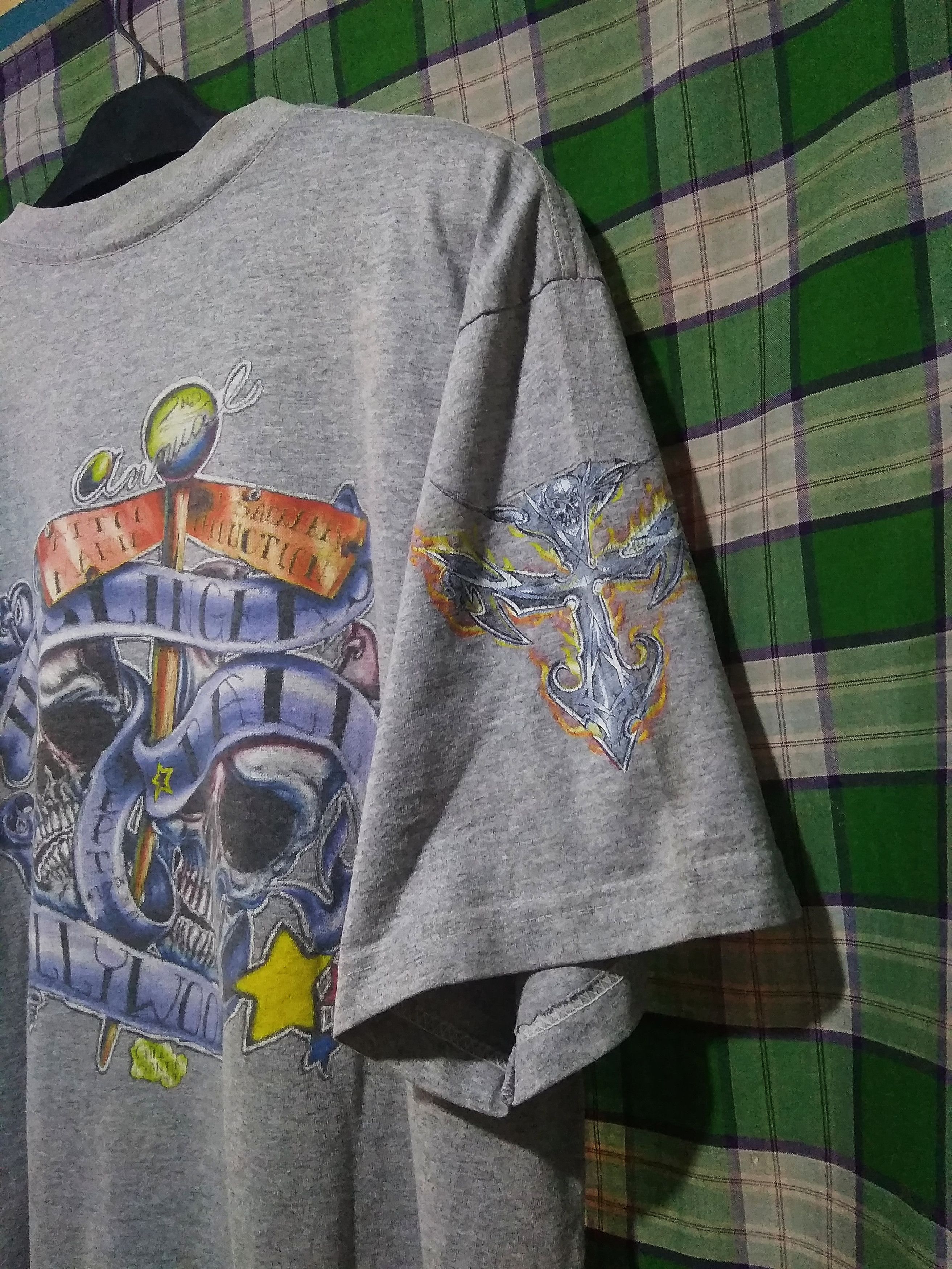Vintage Vtg InkSlingers Tattoo Hollywood 2nd annual tee ed hardy Size US L / EU 52-54 / 3 - 3 Thumbnail