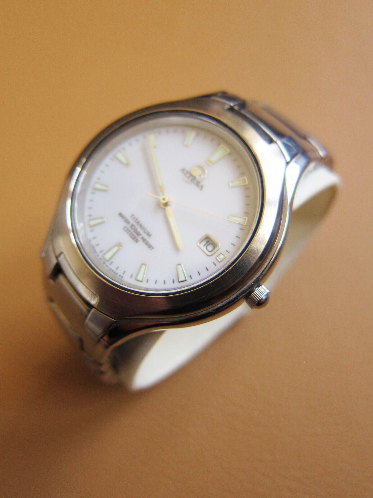 Citizen CITIZEN Attesa EcoDrive Mens Titanium Solar Watch White Dial Size ONE SIZE - 3 Thumbnail