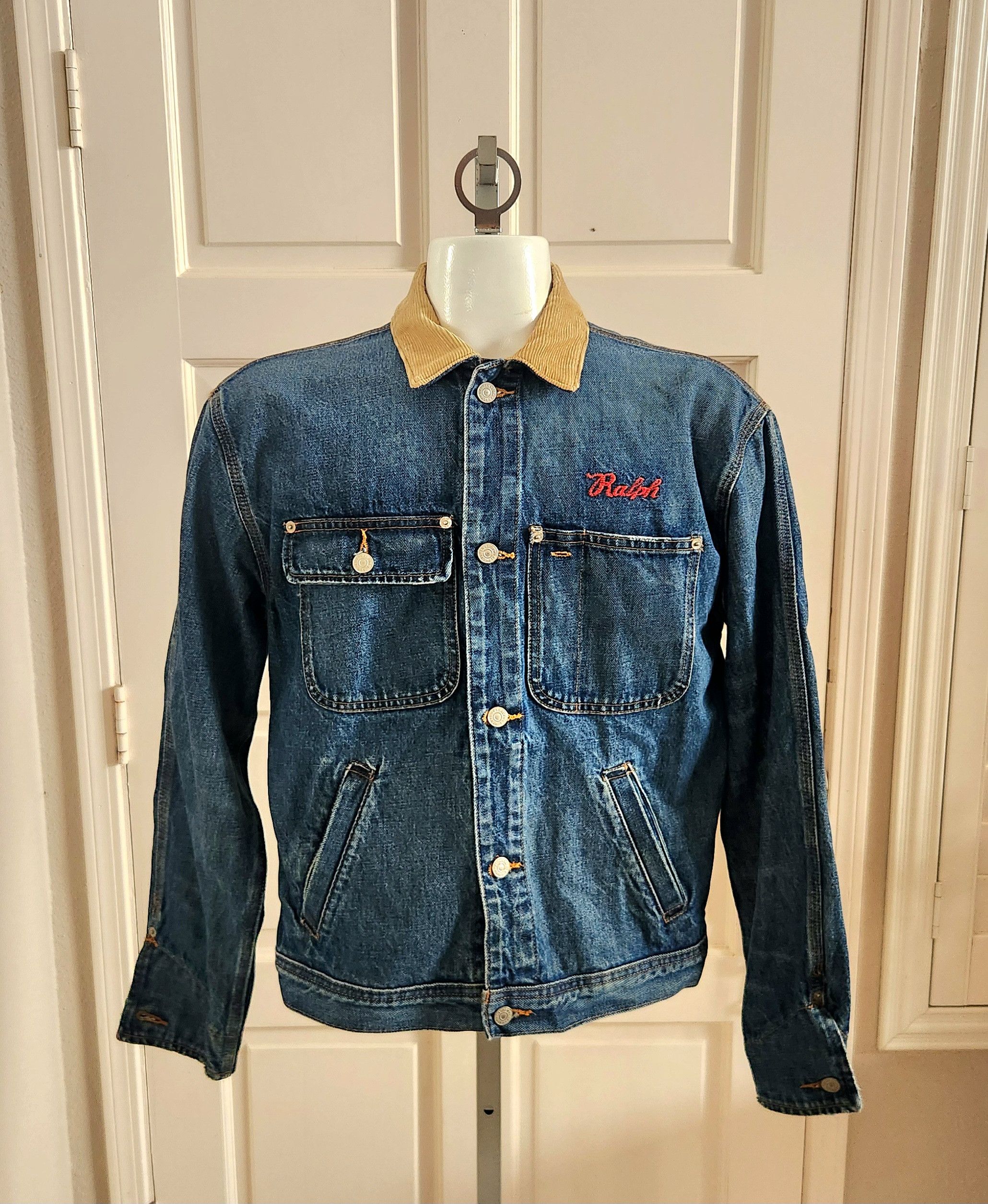 Polo Ralph Lauren Polo Ralph Lauren Tiger Patch Corduroy Collar Denim Jacket S Size US S / EU 44-46 / 1 - 4 Thumbnail