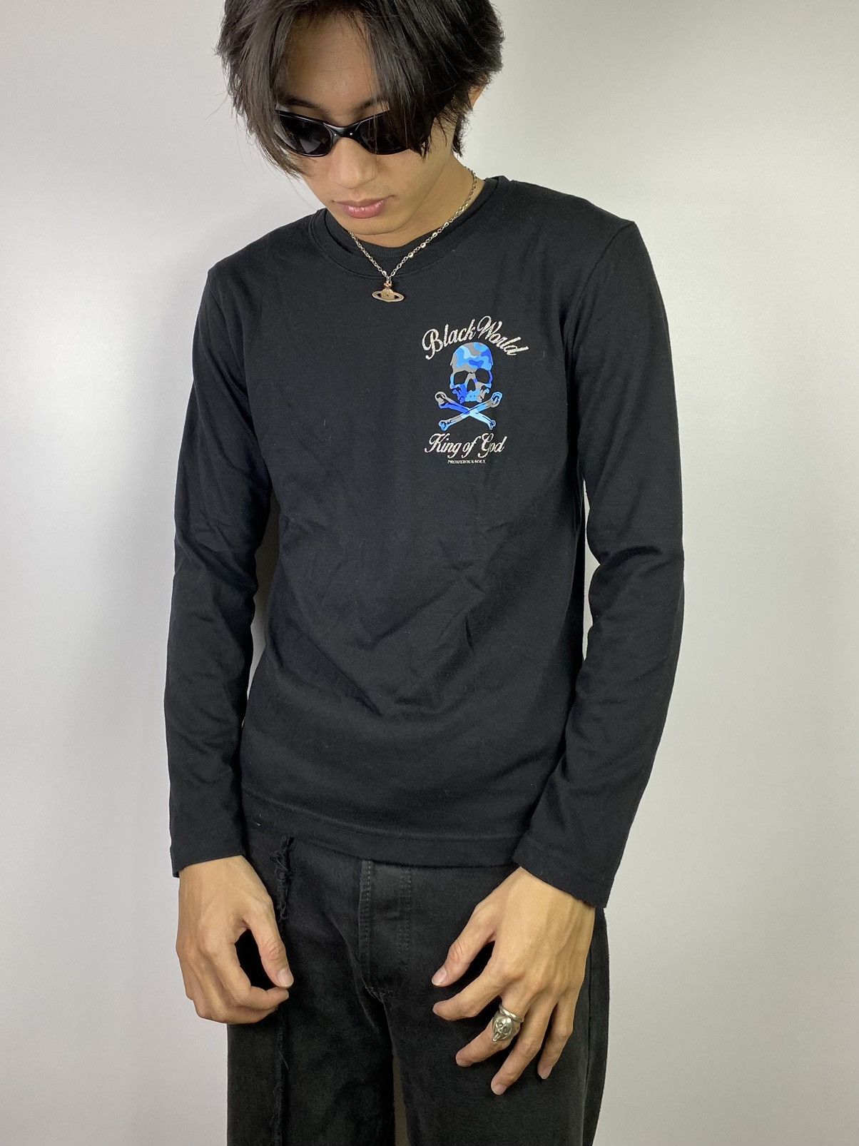 Hysteric Glamour × If Six Was Nine × Japanese Brand 2000s king of god skull longsleeve ifsixwasnine style Size US M / EU 48-50 / 2 - 11 Thumbnail